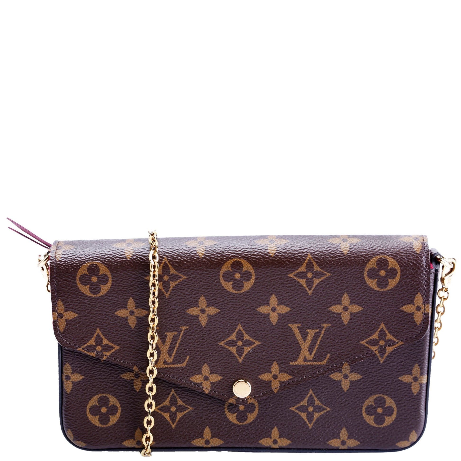 Louis Vuitton POchette Felicie Berry Monogram Brown Clutch Bag