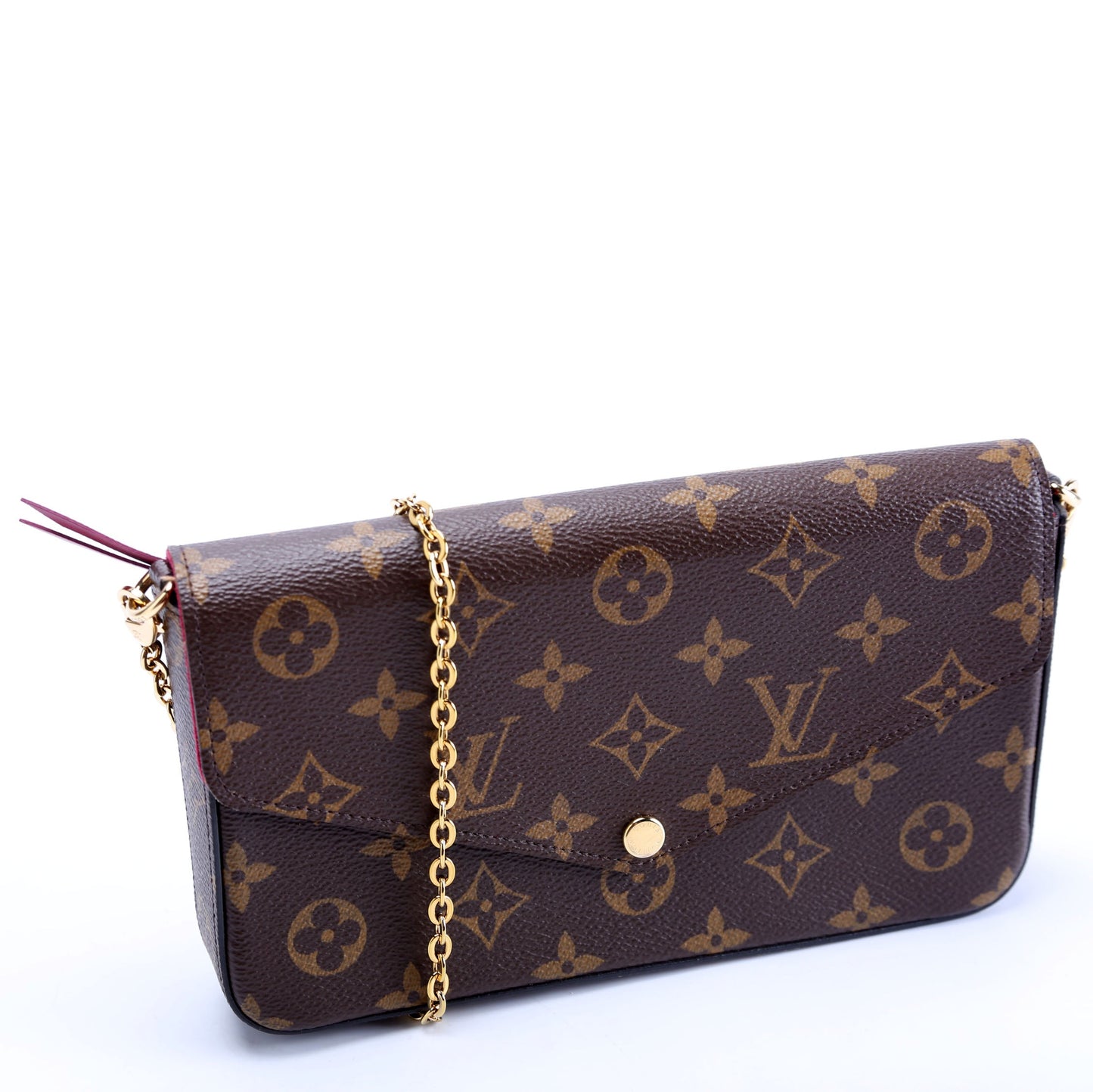 Louis Vuitton POchette Felicie Berry Monogram Brown Clutch Bag