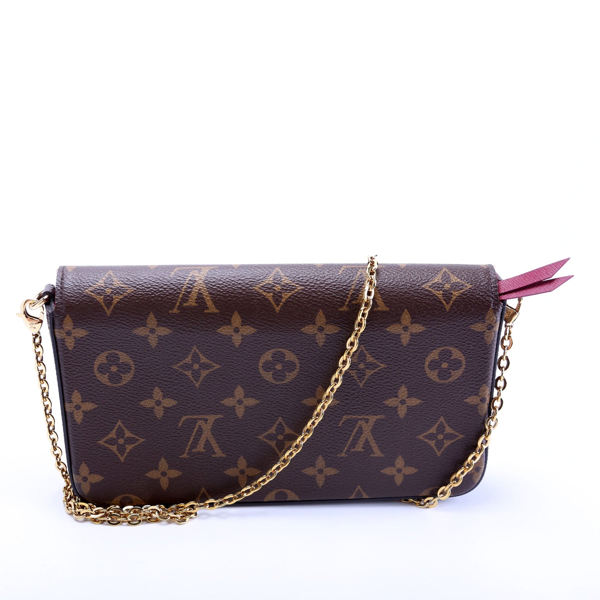 Louis Vuitton POchette Felicie Berry Monogram Brown Clutch Bag