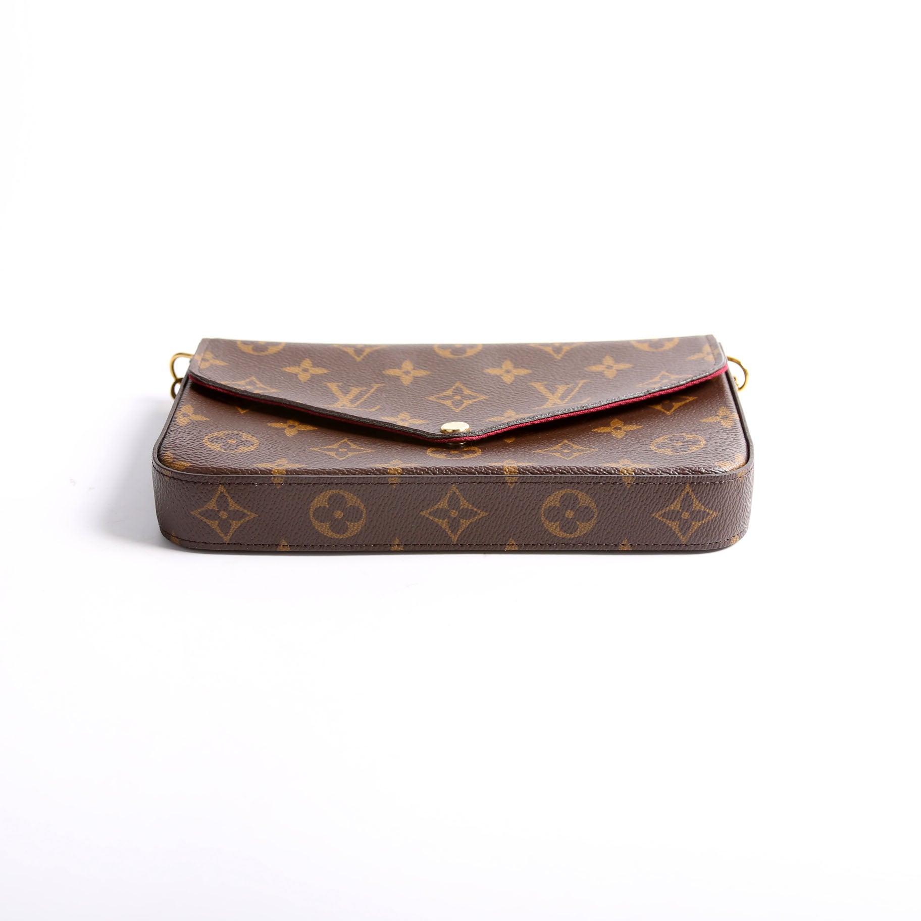 Louis Vuitton Pochette Felicie Berry Monogram Clutch Bag Berry 16