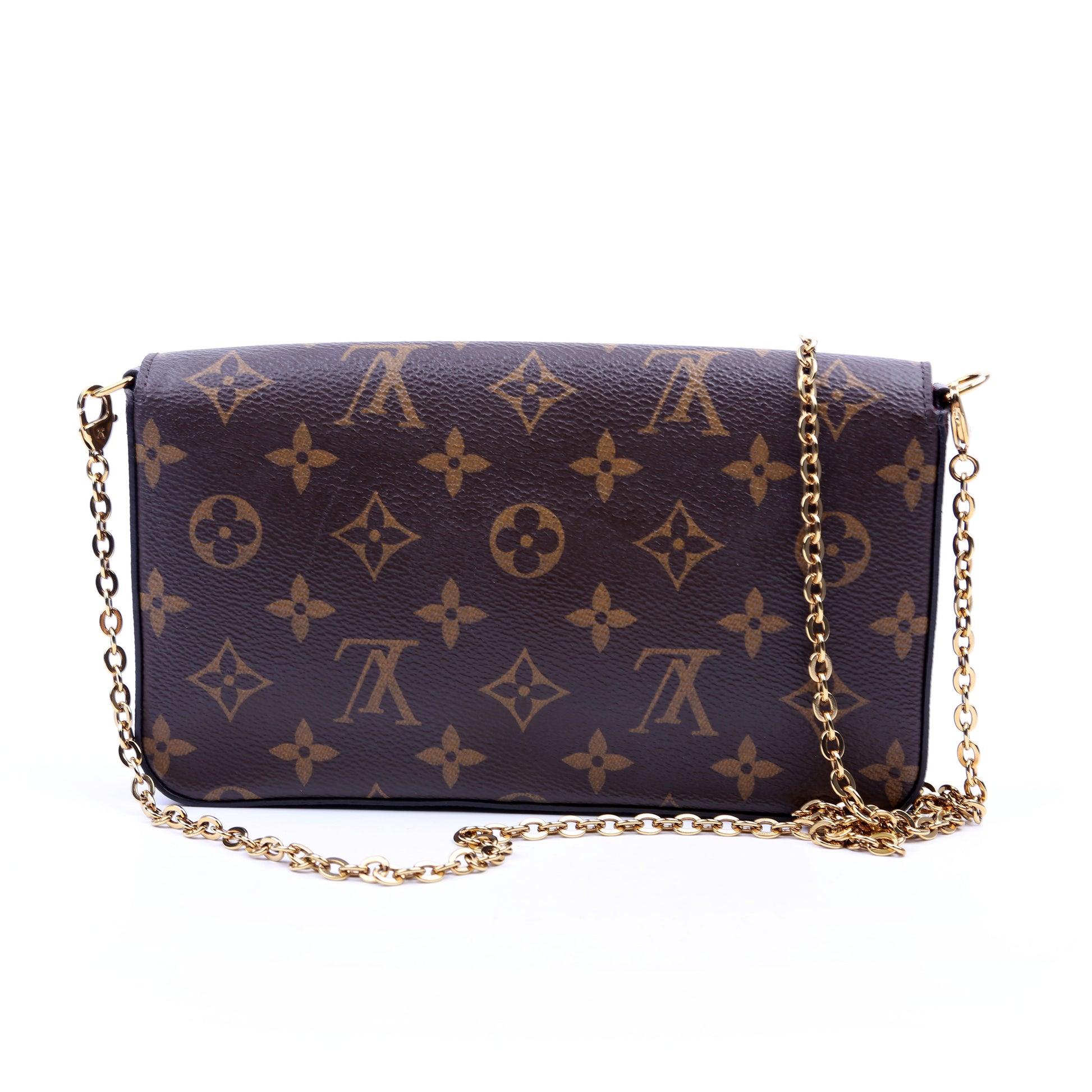 Louis Vuitton Pochette Felicie Berry Monogram Clutch Bag Berry 19