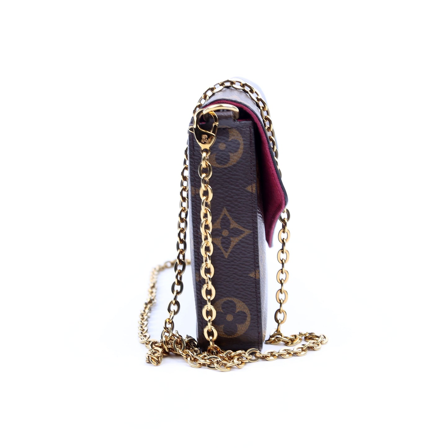 Louis Vuitton Pochette Felicie Berry Monogram Clutch Bag Berry 19