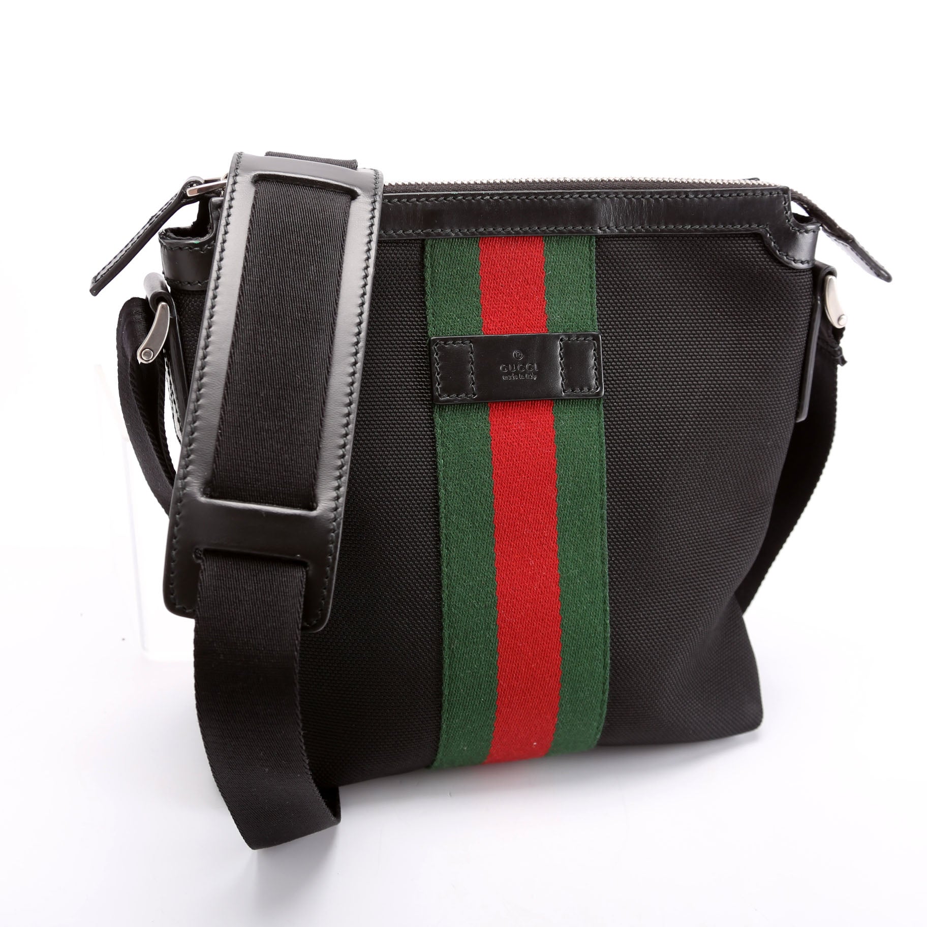 Gucci Techno Web Messenger Canvas Travel Bag