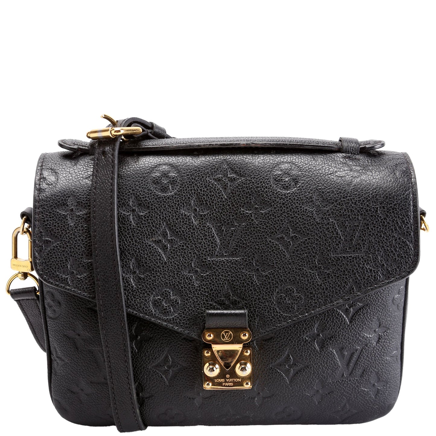 Louis Vuitton Pochette Metis Empreinte Black Clutch Bag Black 11