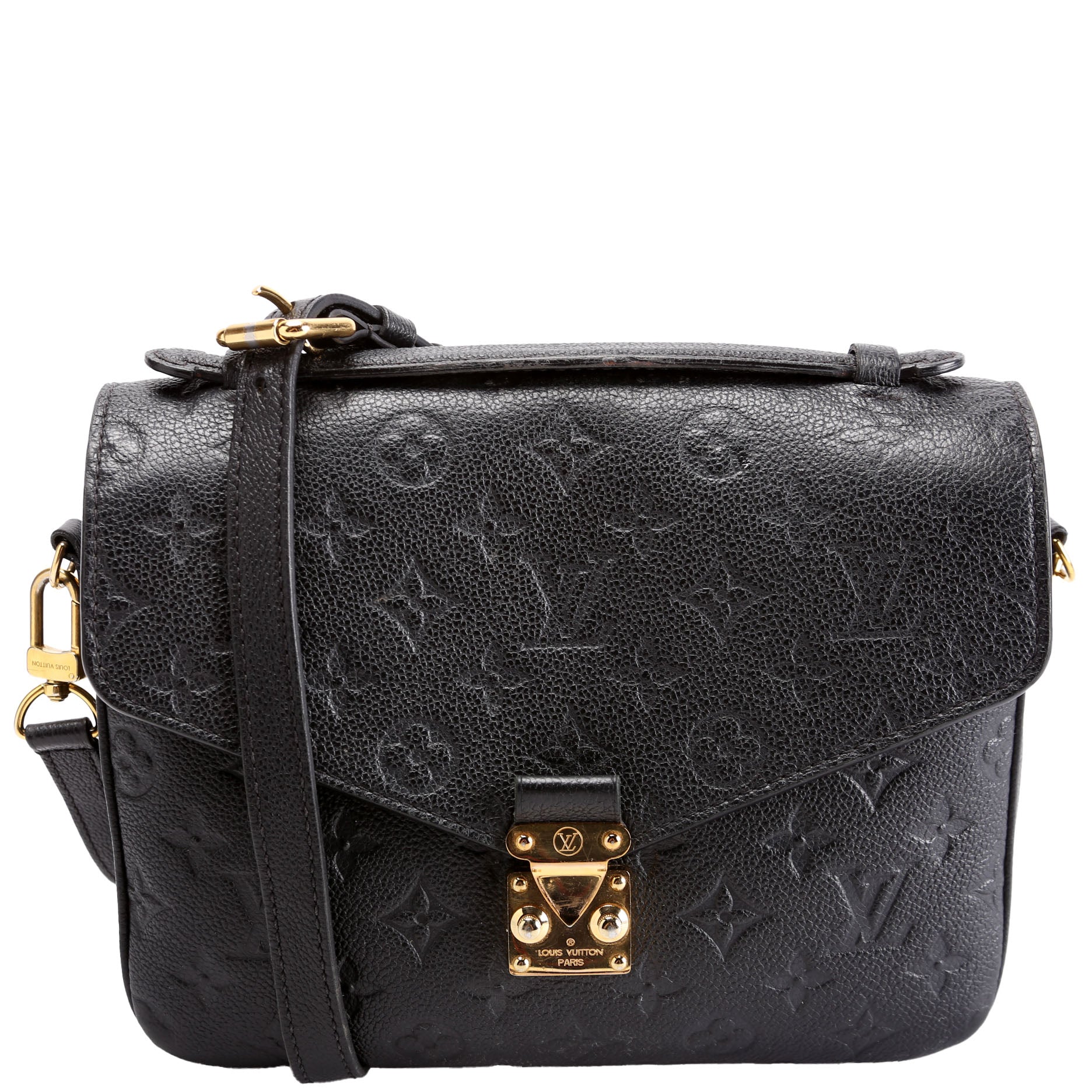 Louis Vuitton Pochette Metis Empreinte Black Clutch Bag Black 11