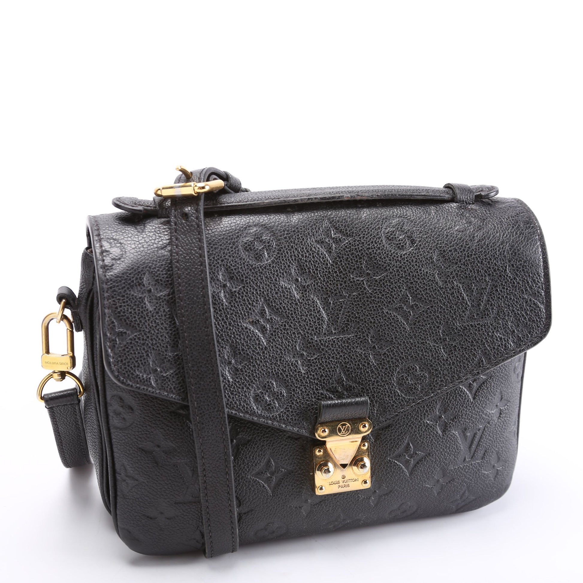 Louis Vuitton Pochette Metis Empreinte Black Clutch Bag Black 11