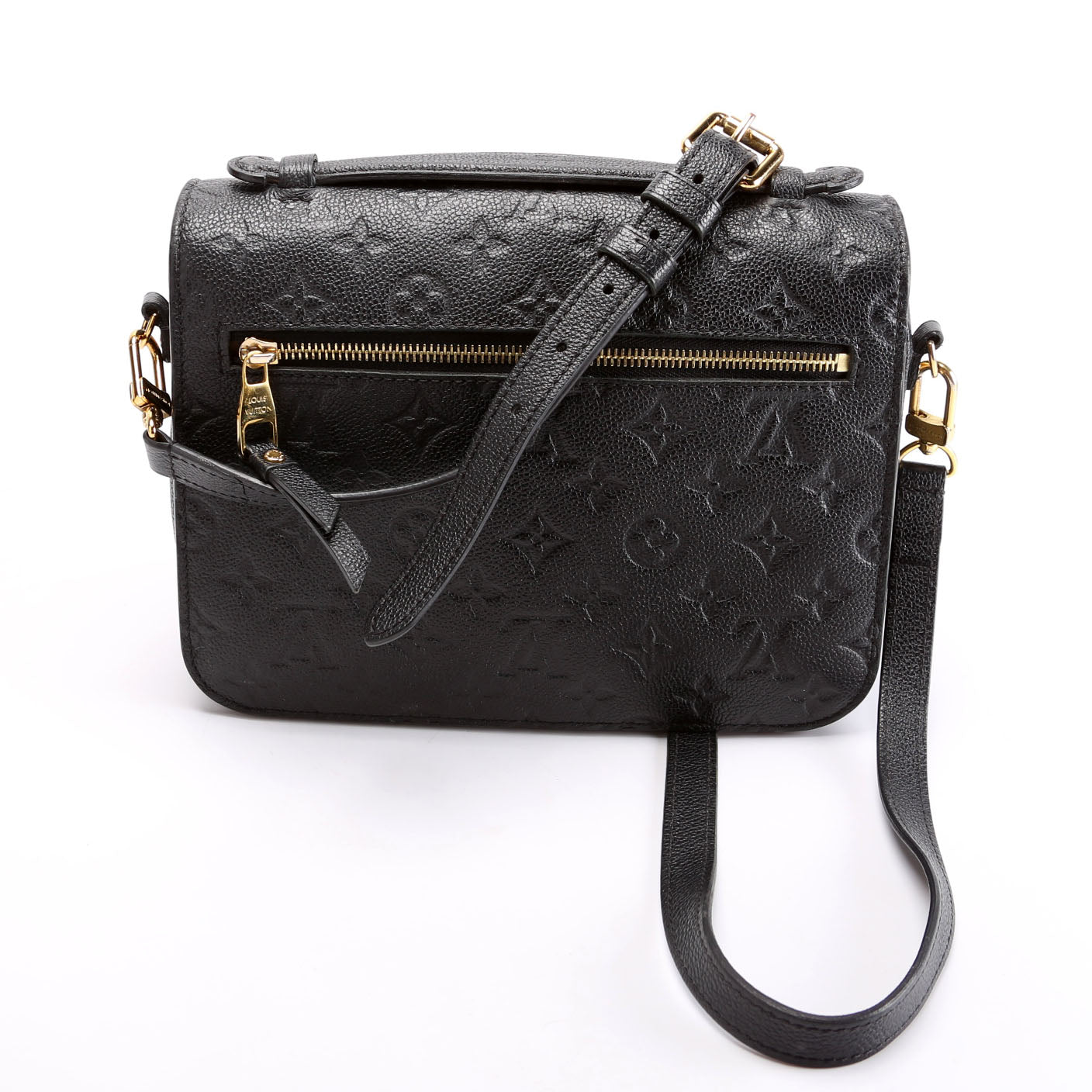 Louis Vuitton Pochette Metis Empreinte Black Clutch Bag Black 11