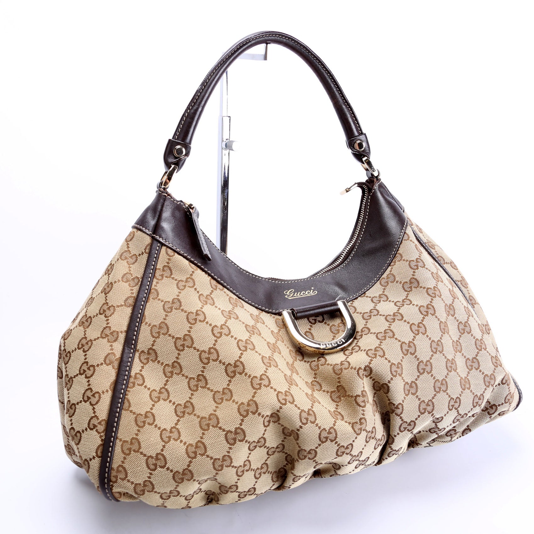 Gucci GG D Ring Canvas Jewelry Ring Hobo
