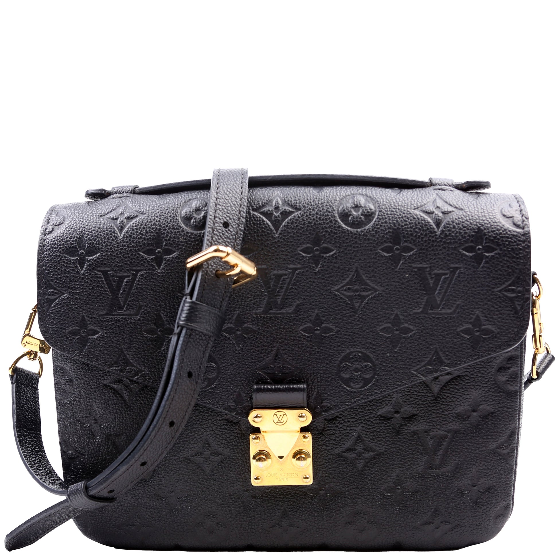 Louis Vuitton Pochette Metis Empreinte Black Clutch Bag Black 7