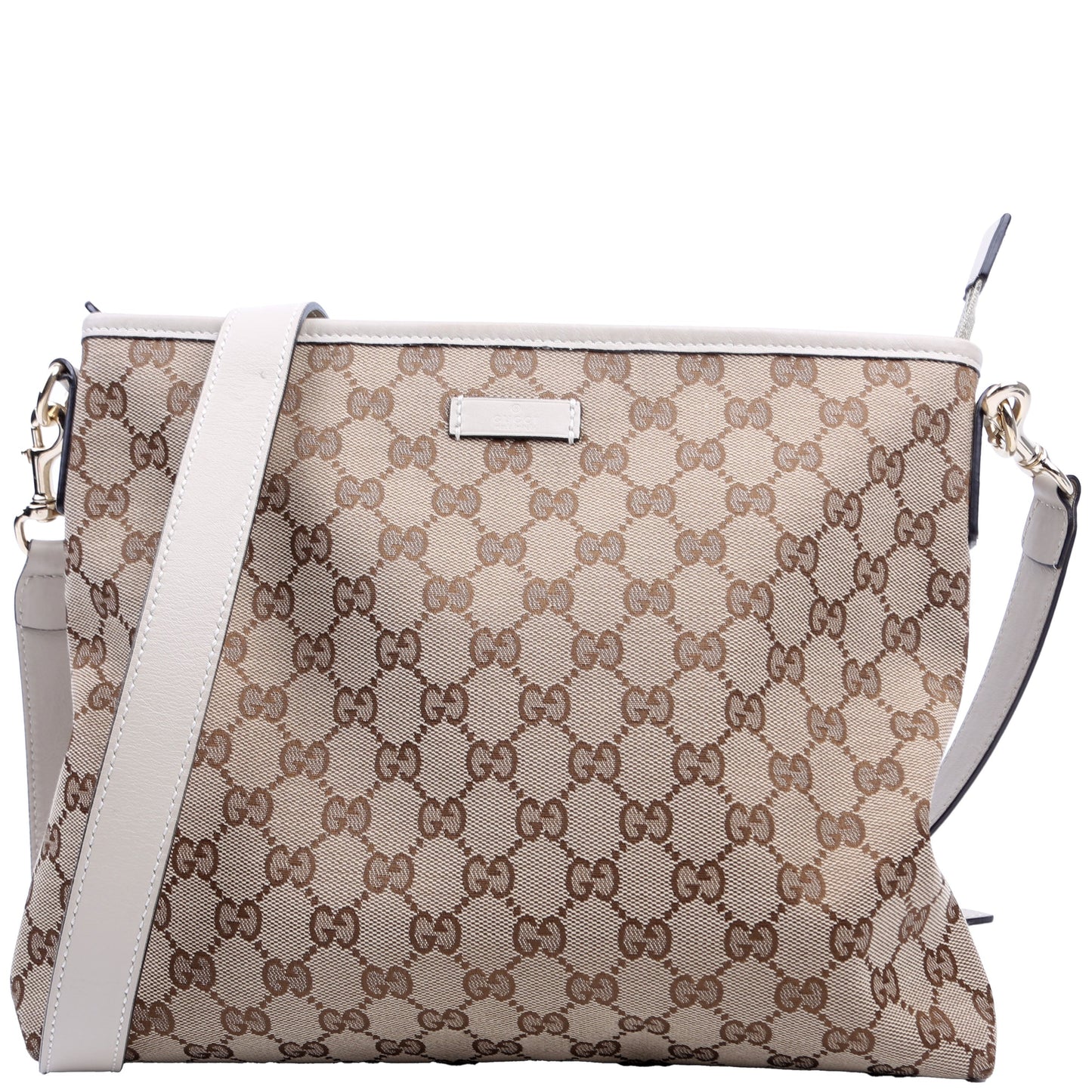 Gucci GG Canvas White Crossbody Bag