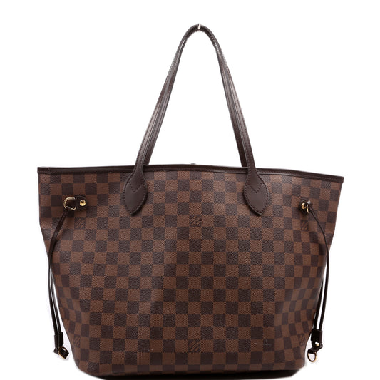 Louis Vuitton Neverfull MM Ebene Damier Pink Tote Bag