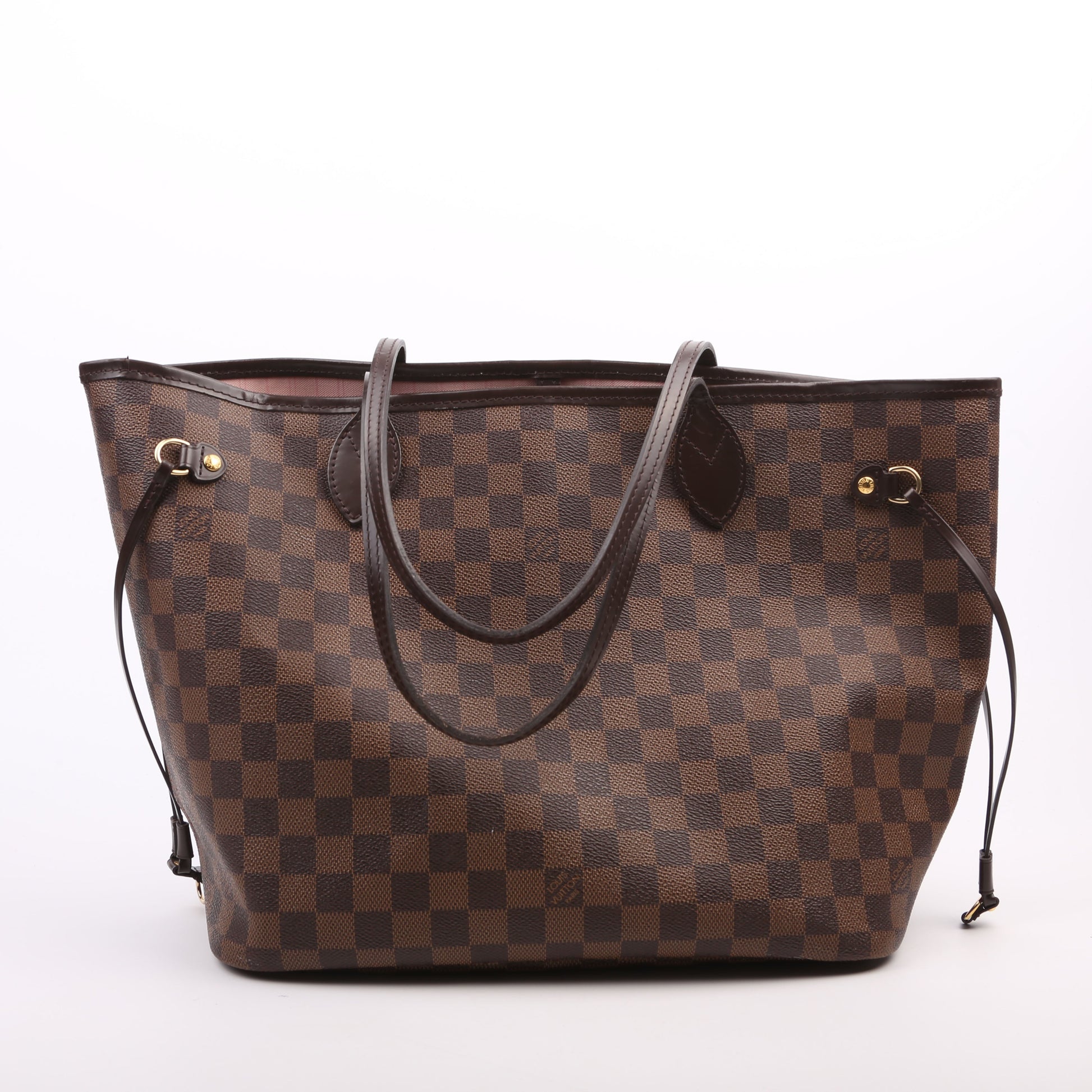 Louis Vuitton Neverfull MM Ebene Damier Pink Tote Bag