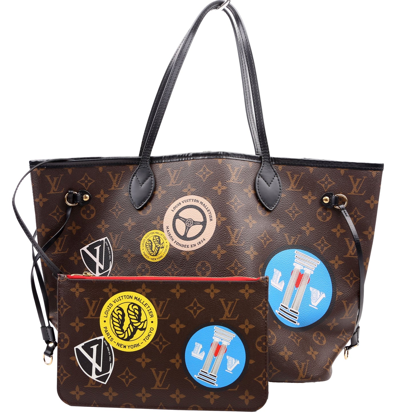 Louis Vuitton Neverfull MM My World Tour Monogram Wallet Case