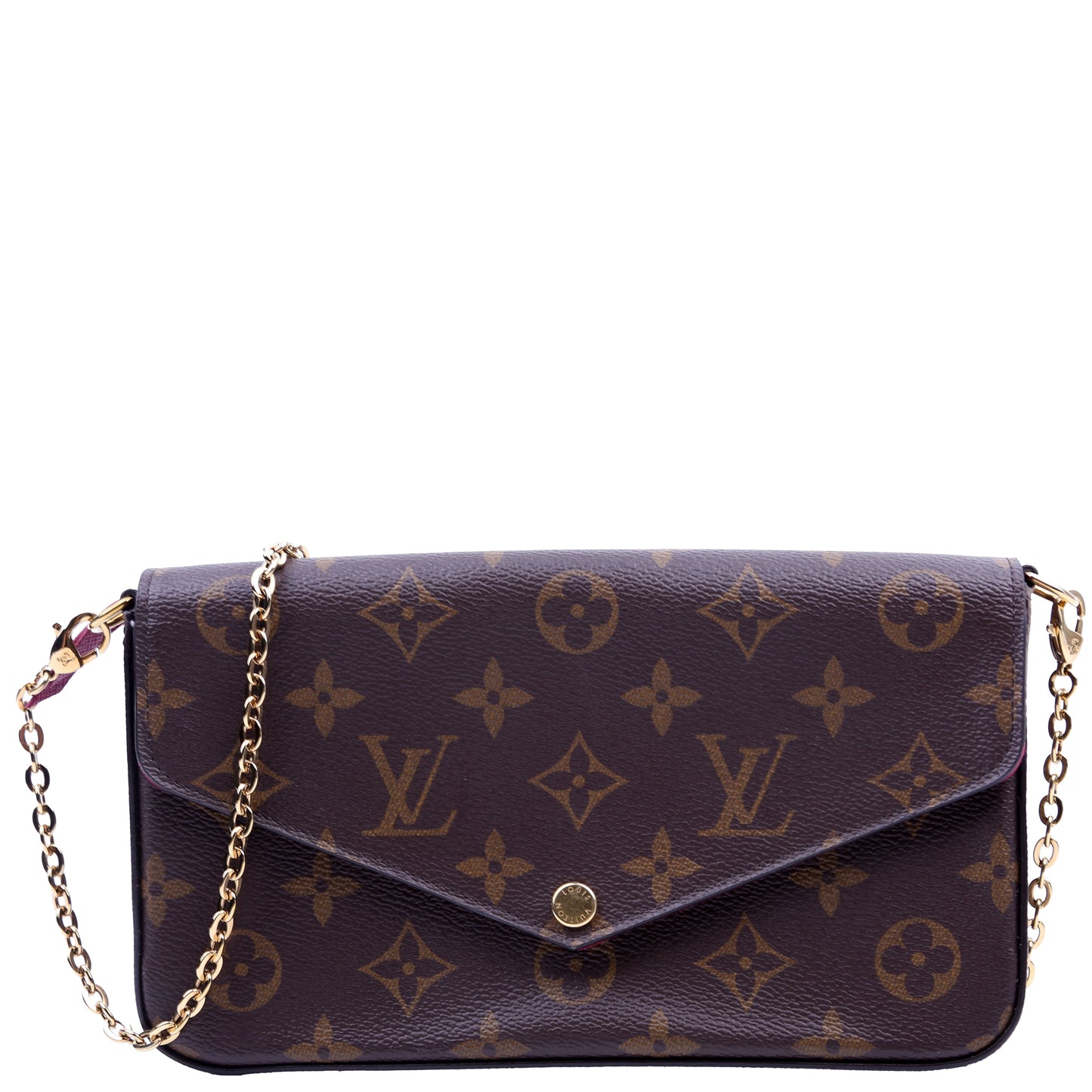 Louis Vuitton Pochette Felicie Berry Monogram Clutch Bag Berry 18