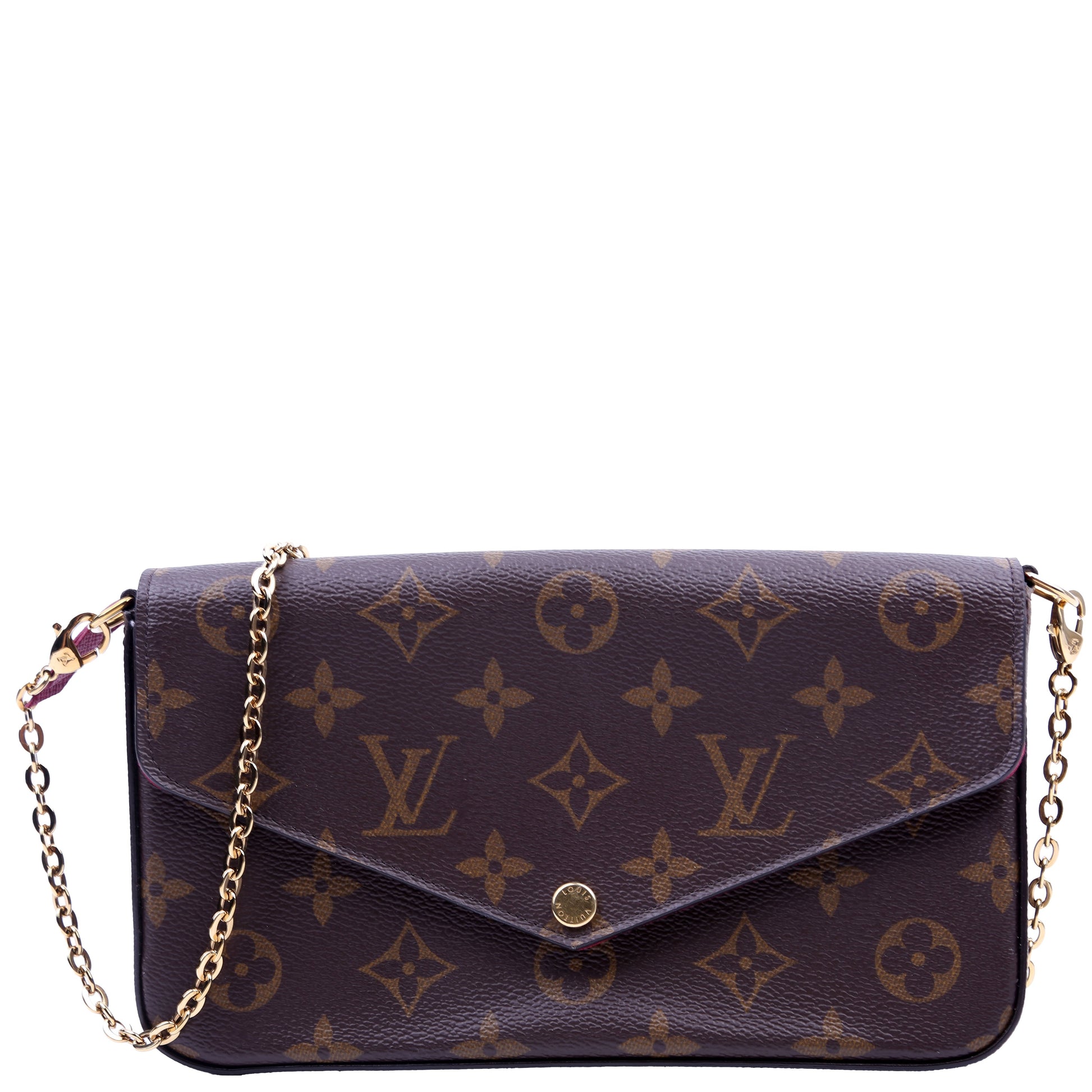 Louis Vuitton Pochette Felicie Berry Monogram Clutch Bag Berry 18