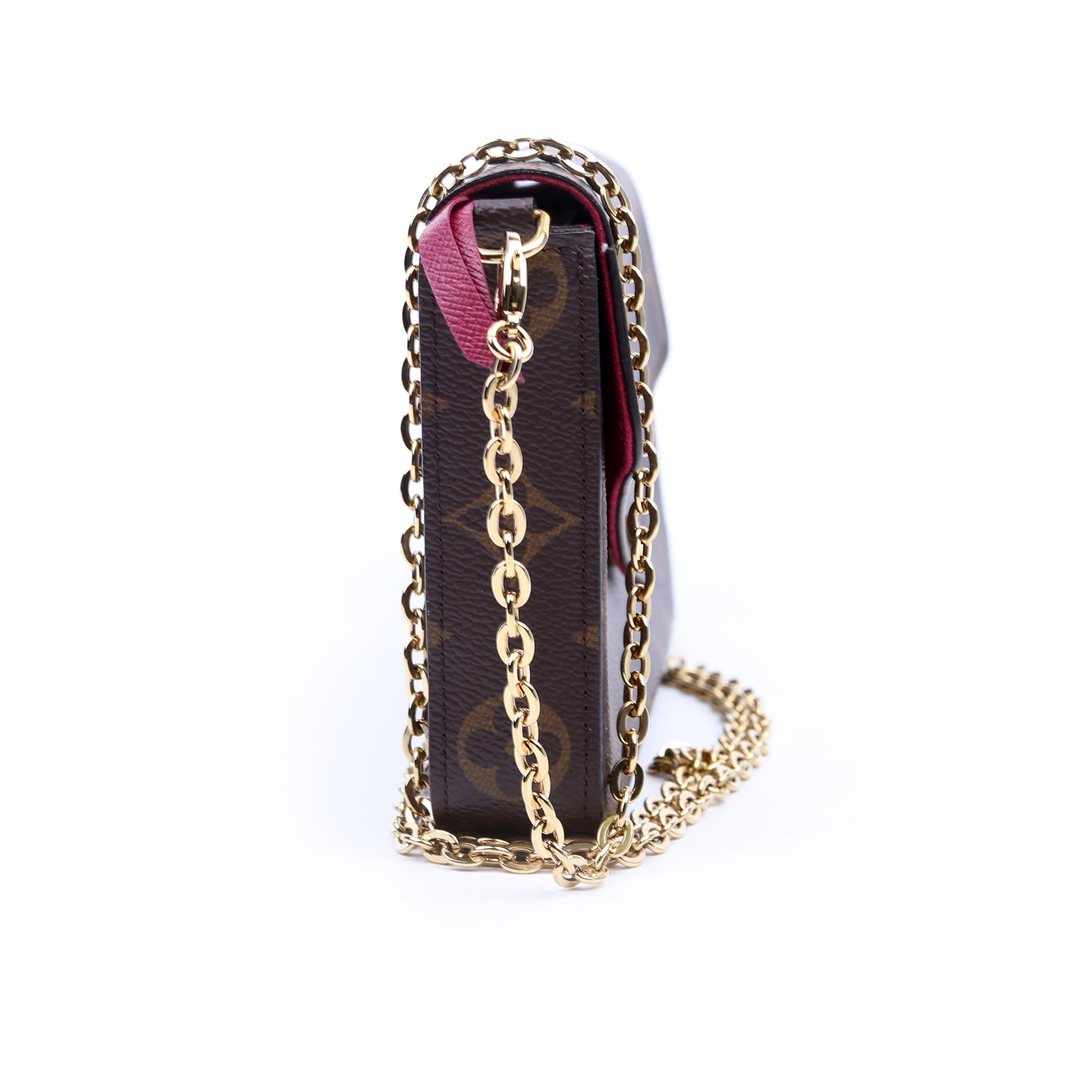Louis Vuitton Pochette Felicie Berry Monogram Clutch Bag Berry 18