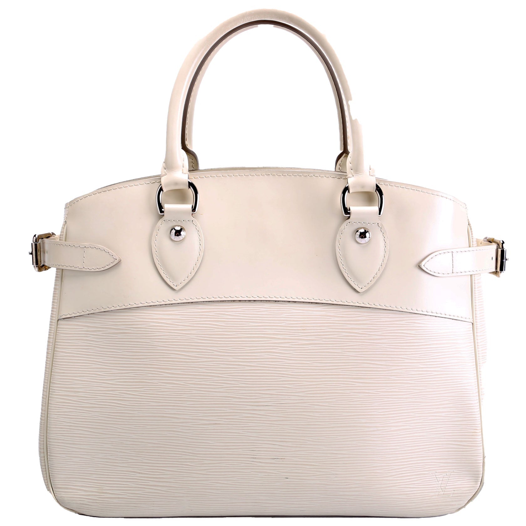 Louis Vuitton Passy PM Epi White Handbag White 1