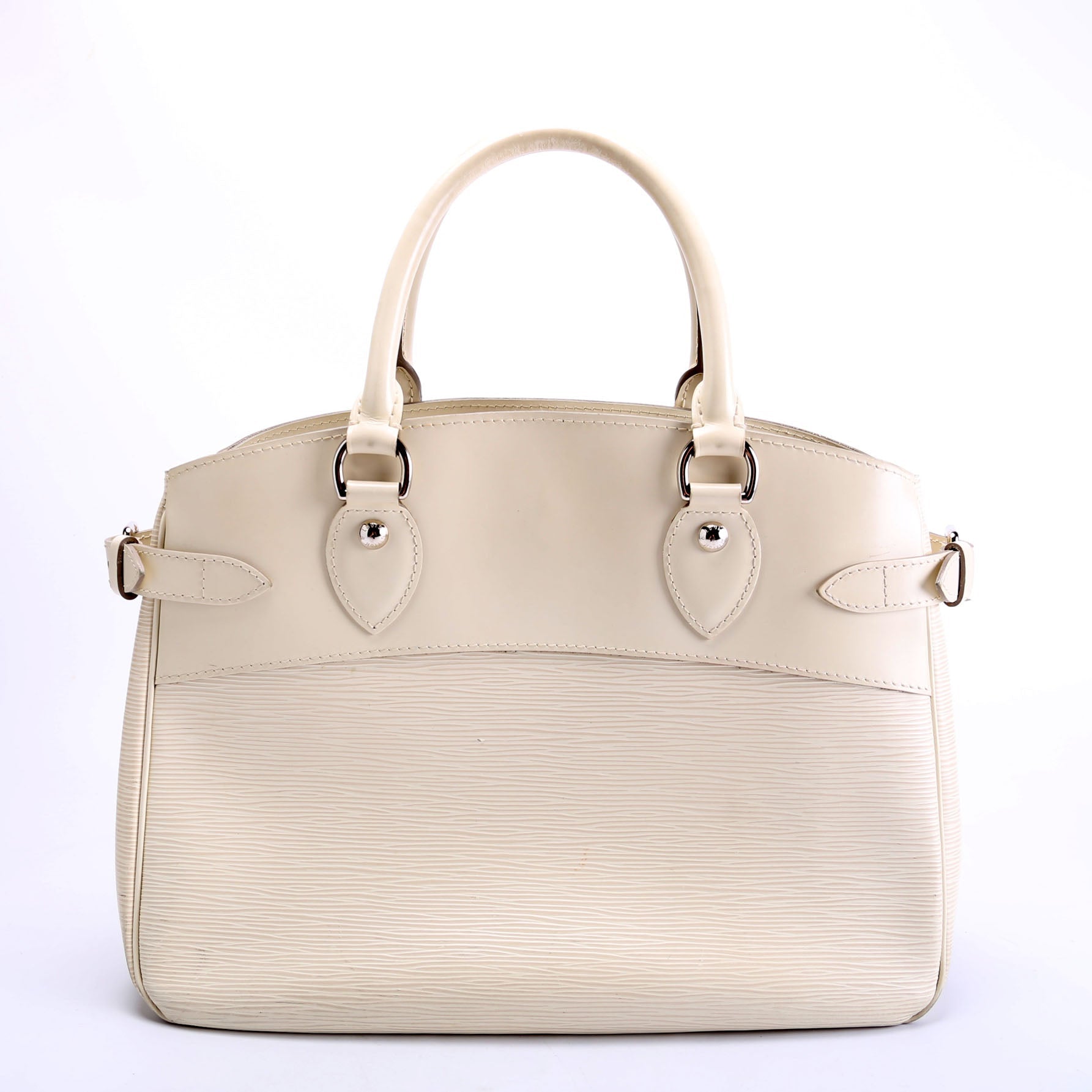 Louis Vuitton Passy PM Epi White Handbag White 1
