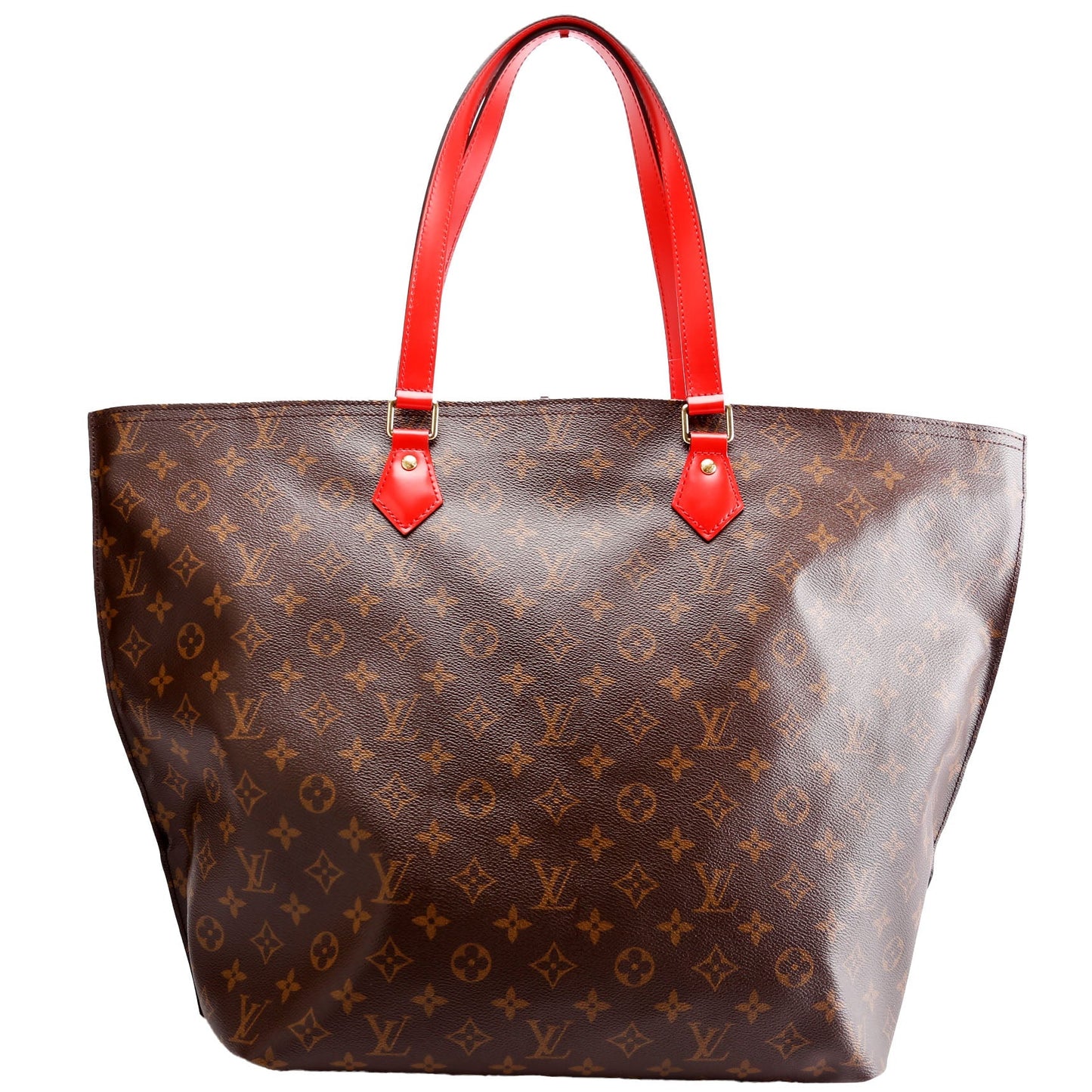 Louis Vuitton All- MM Monogram Brown Red Handbag