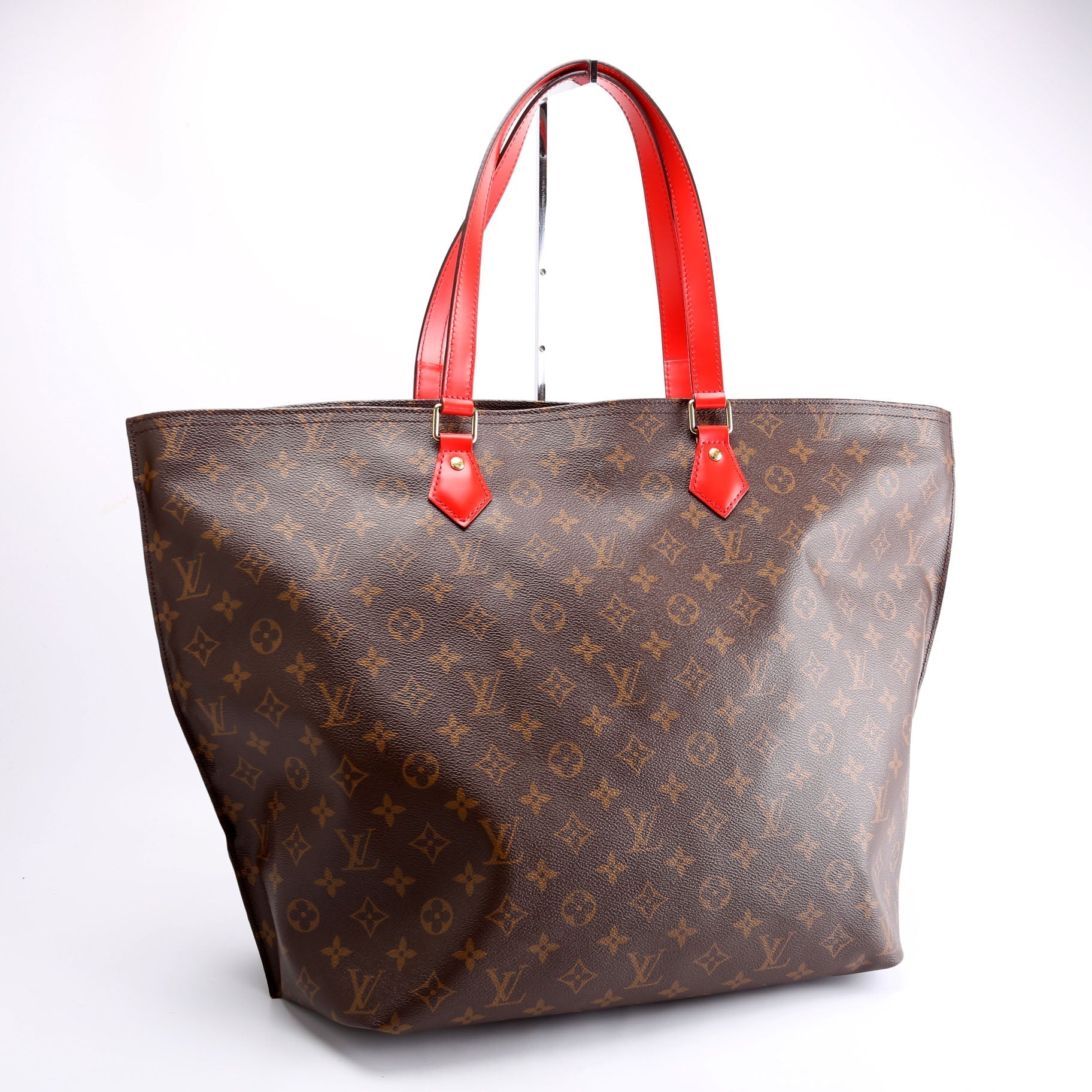 Louis Vuitton All- MM Monogram Brown Red Handbag