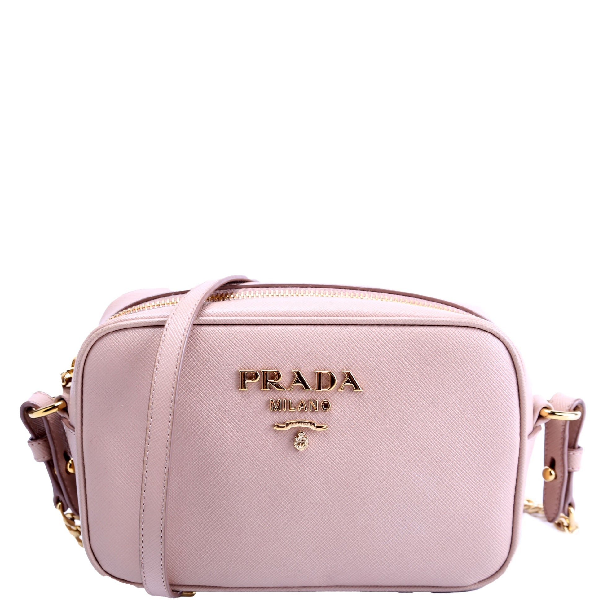 Prada Saffiano Lux Camera Nude Bag Small Travel Bag