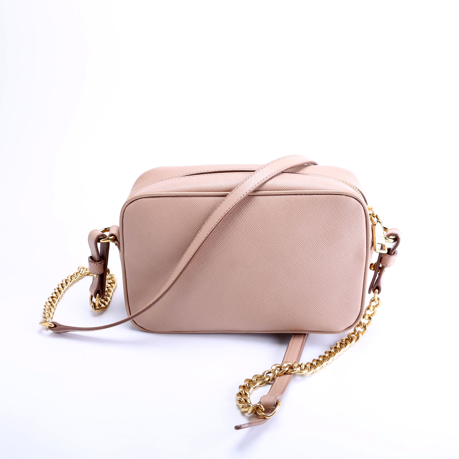 Prada Saffiano Lux Camera Nude Bag Small Travel Bag