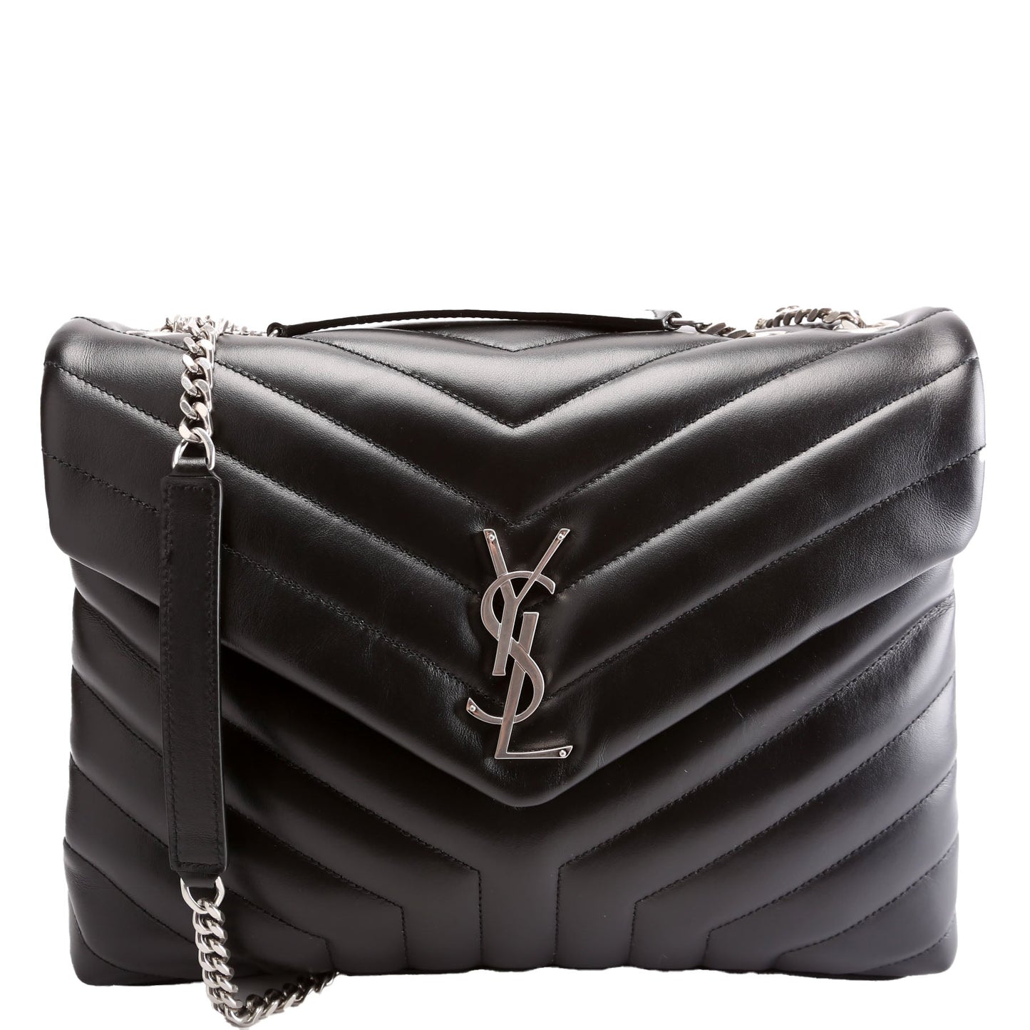 YSL Saint Laurent Loulou Medium Bag Quilted Black Travel Bag