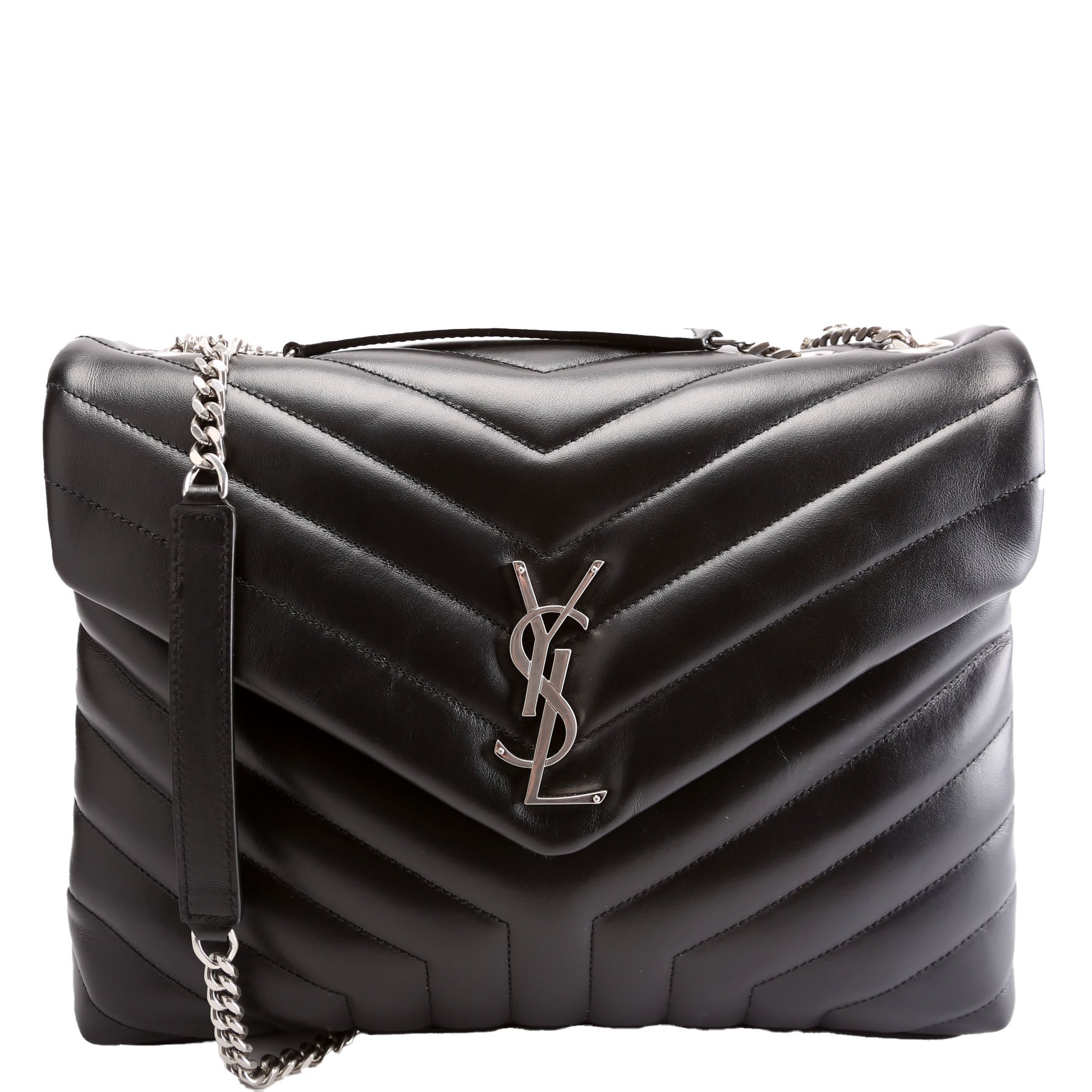 YSL Saint Laurent Loulou Medium Bag Quilted Black Travel Bag