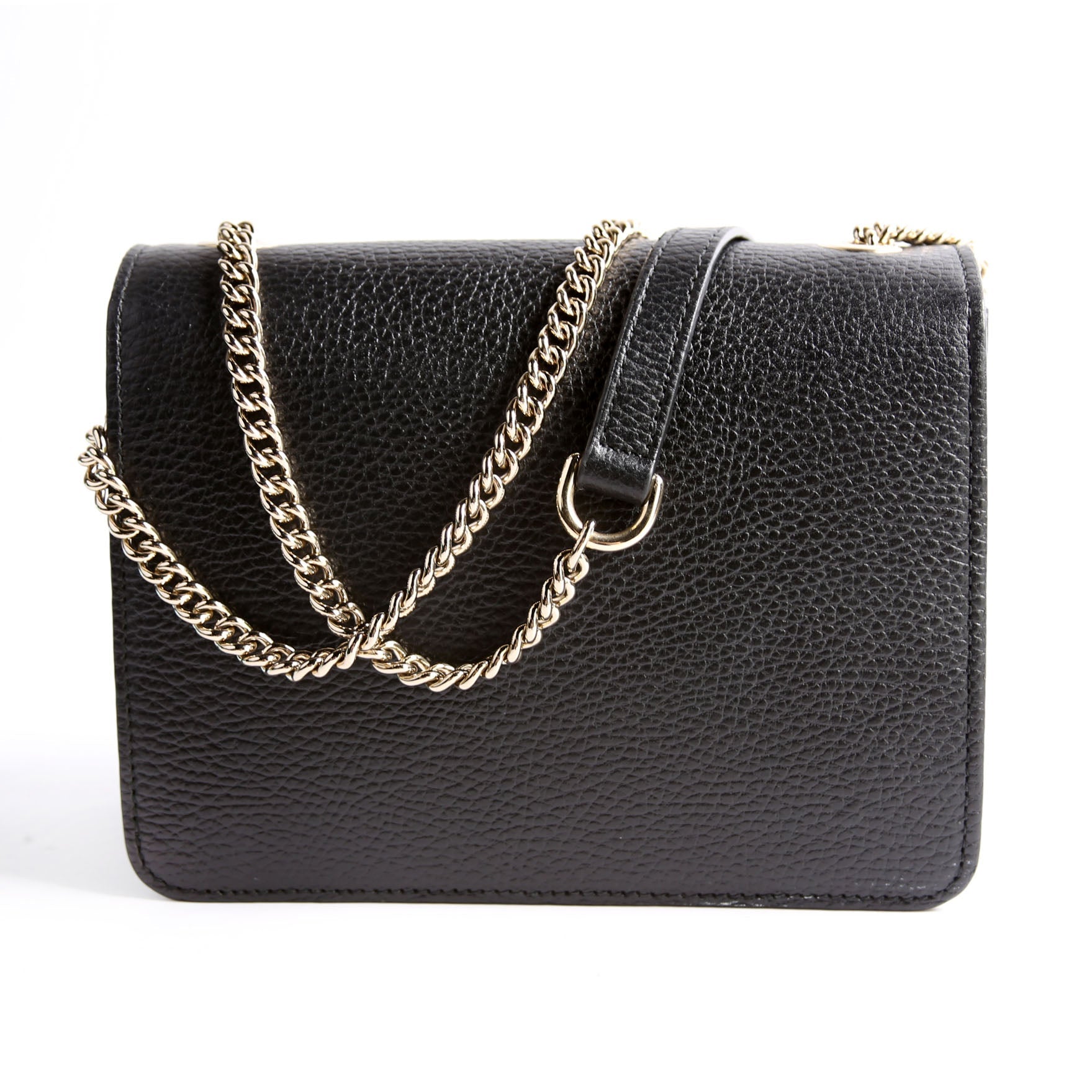 Gucci Interlocking Xbody Black Gold Small Travel Bag Black Gold