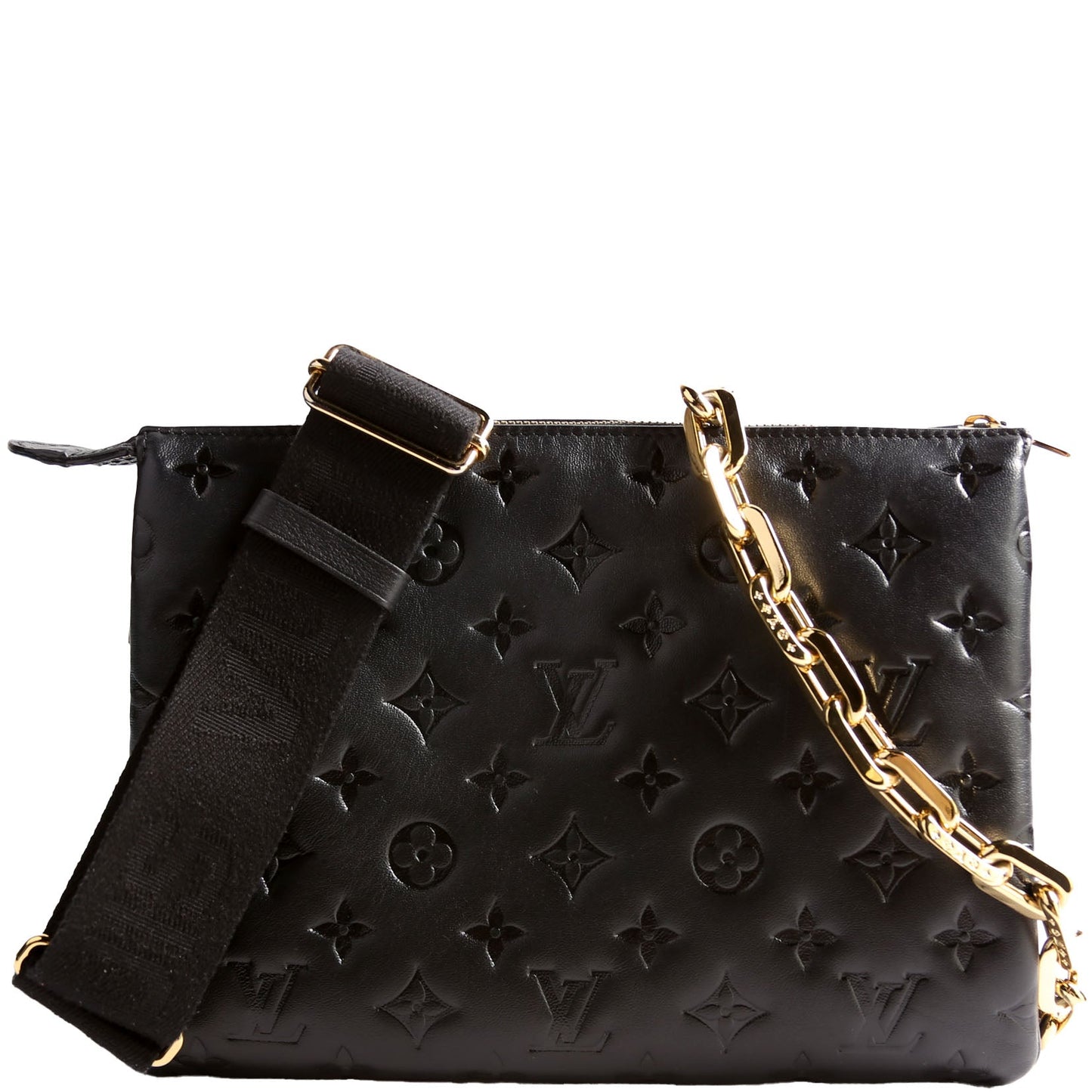 Louis Vuitton Coussin PM Lambskin Black Pink Handbag