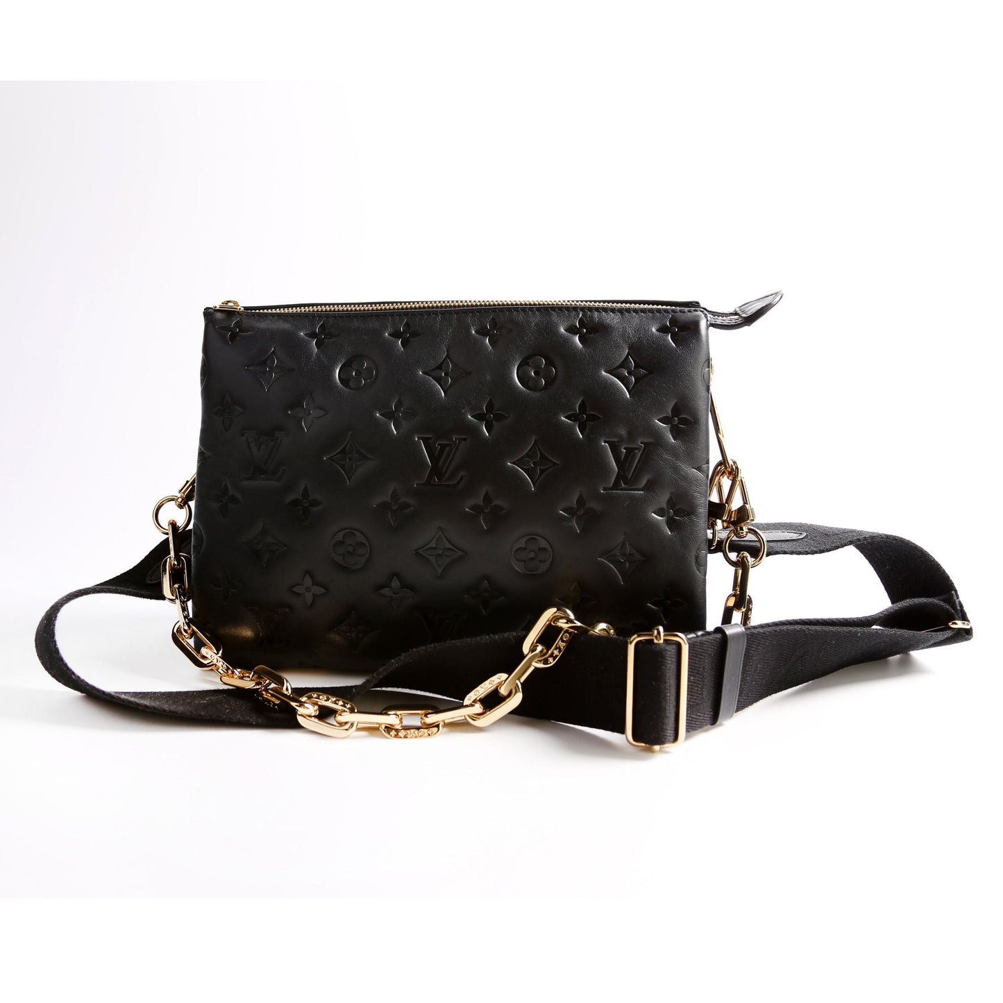 Louis Vuitton Coussin PM Lambskin Black Pink Handbag