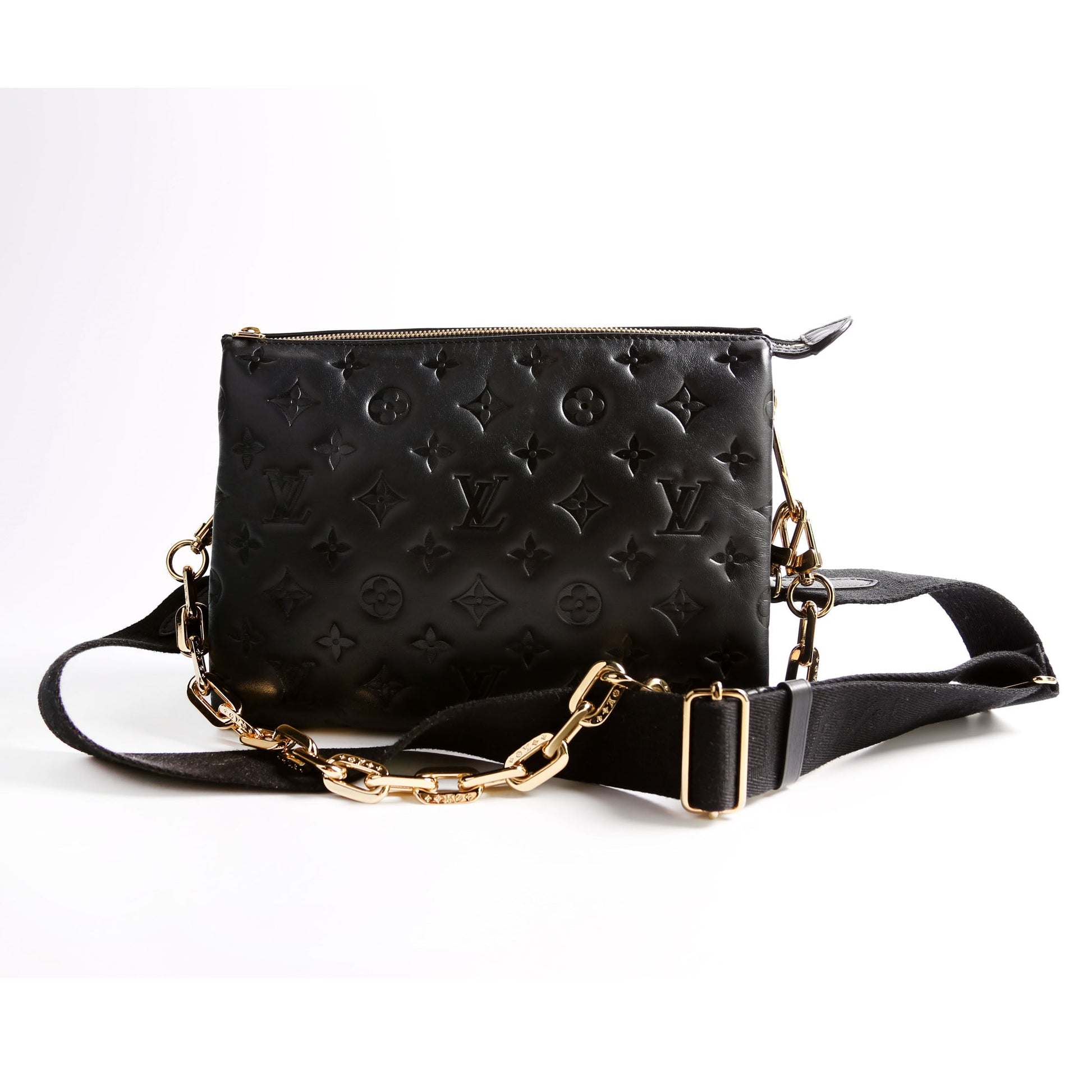Louis Vuitton Coussin PM Lambskin Black Pink Handbag