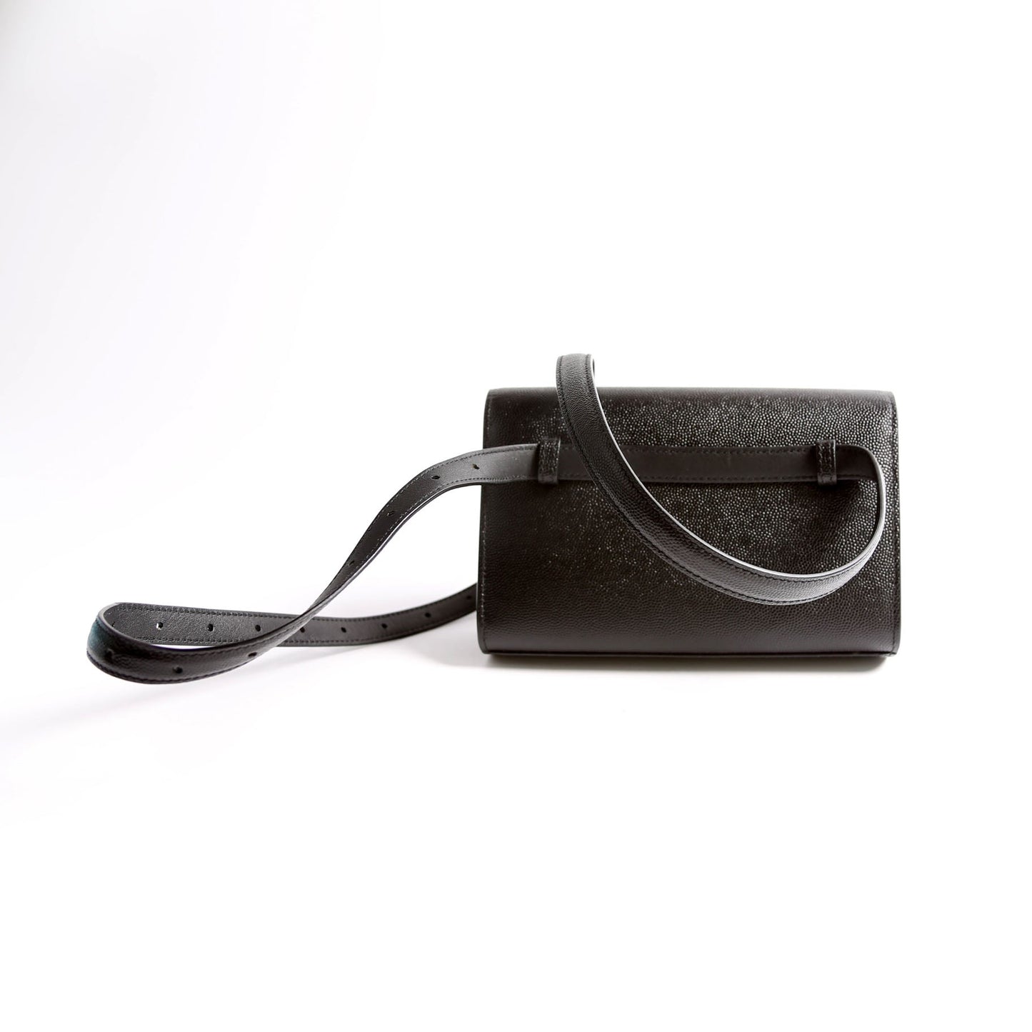 YSL Saint Laurent Kate Belt Grain Bag Black