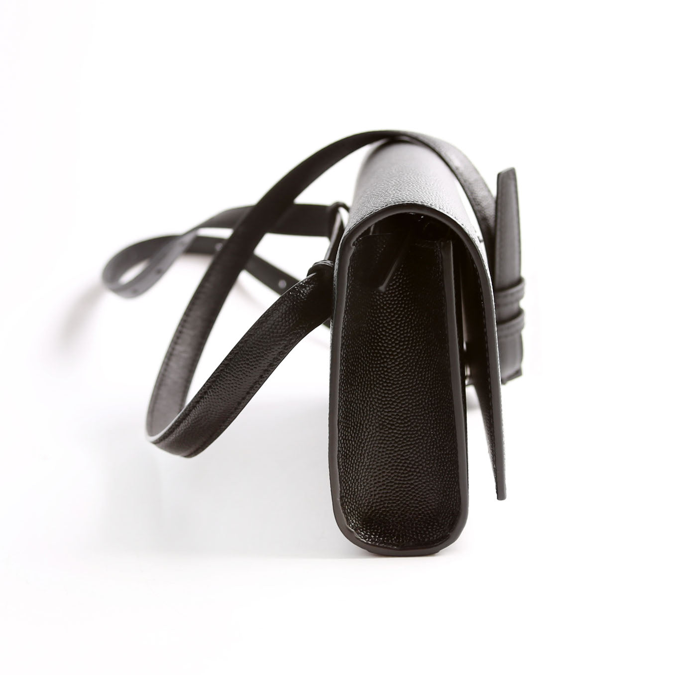 YSL Saint Laurent Kate Belt Grain Bag Black