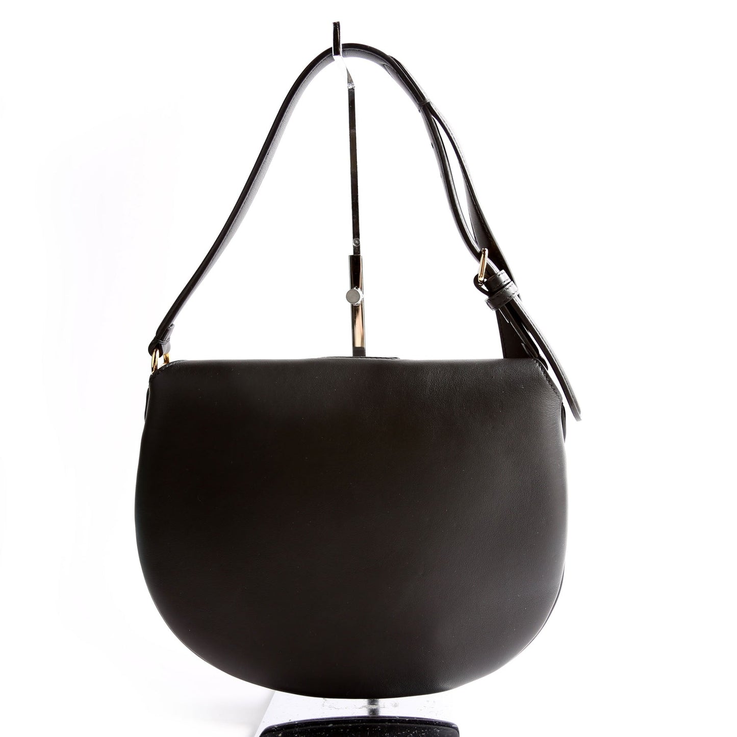 Fendi Croissant Hobo Bag Leather Black Small