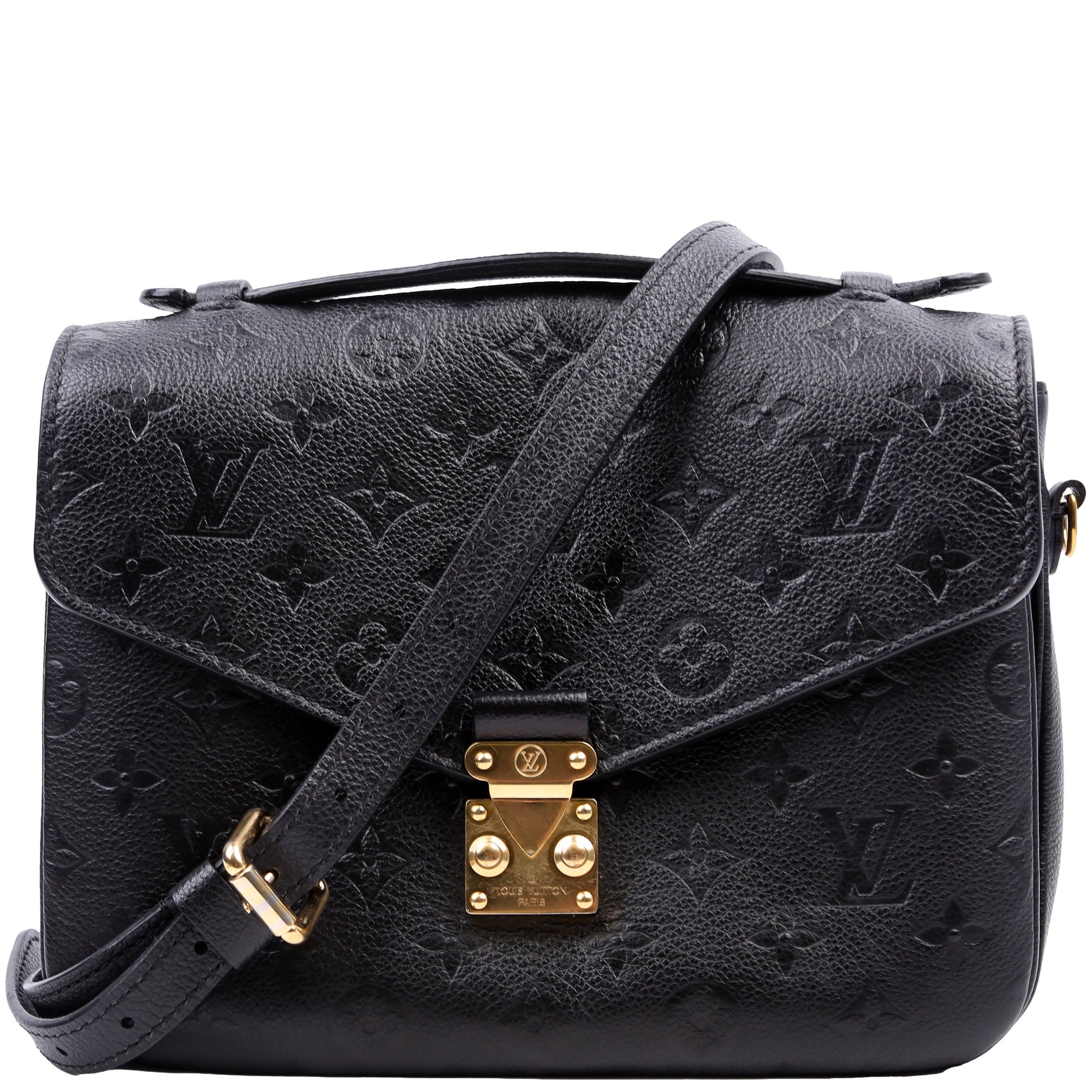 Louis Vuitton Pochette Metis Empreinte Black Clutch Bag