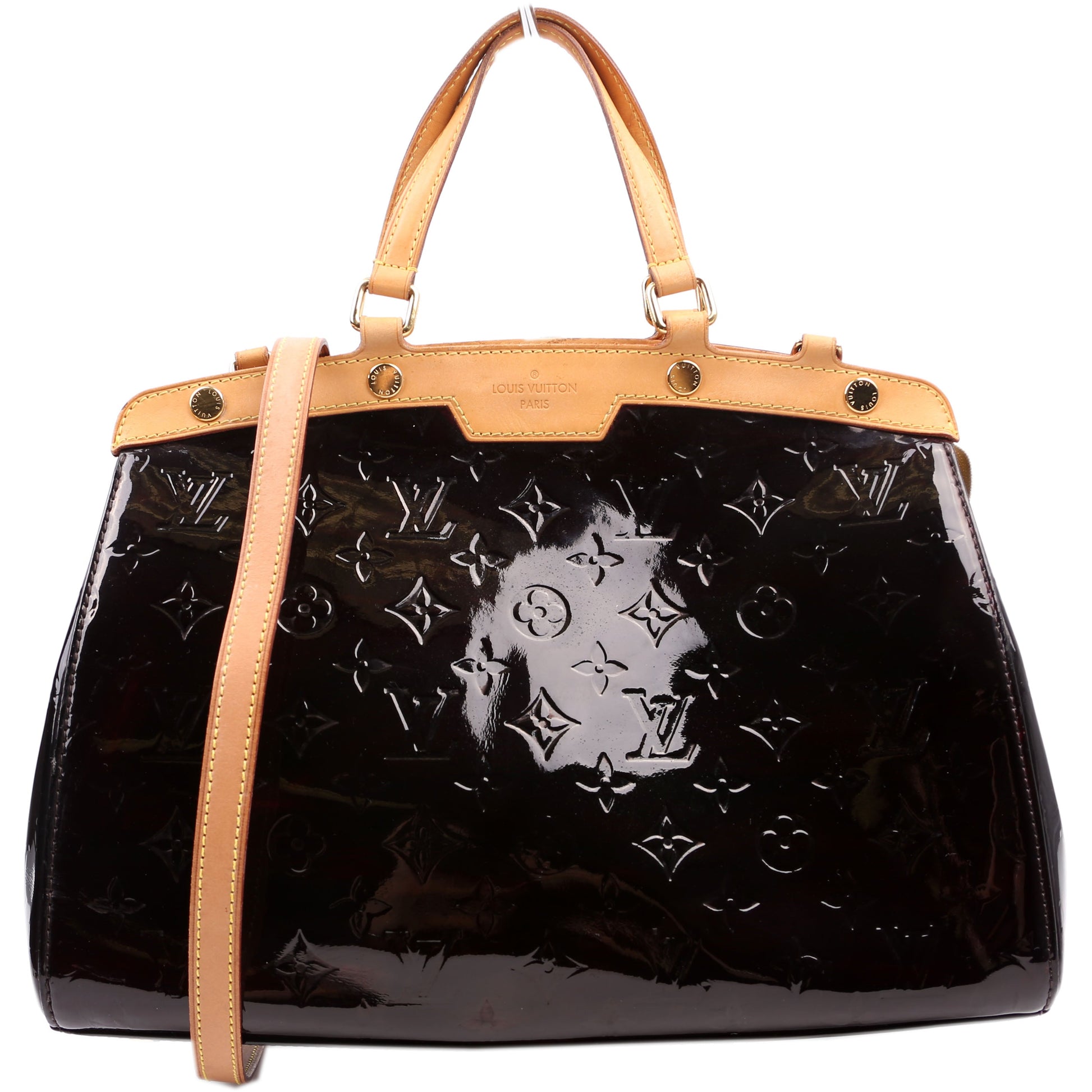 Louis Vuitton Brea MM Vernis Black Handbag