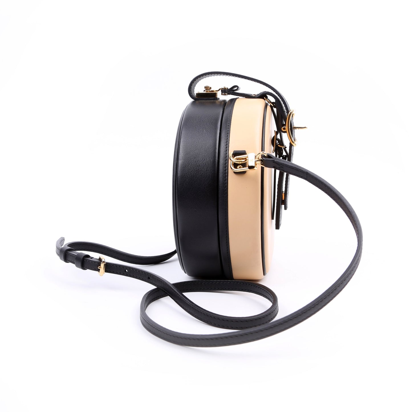 Louis Vuitton Petite Boite Chapeau Tan Calfskin Black Handbag Black 2