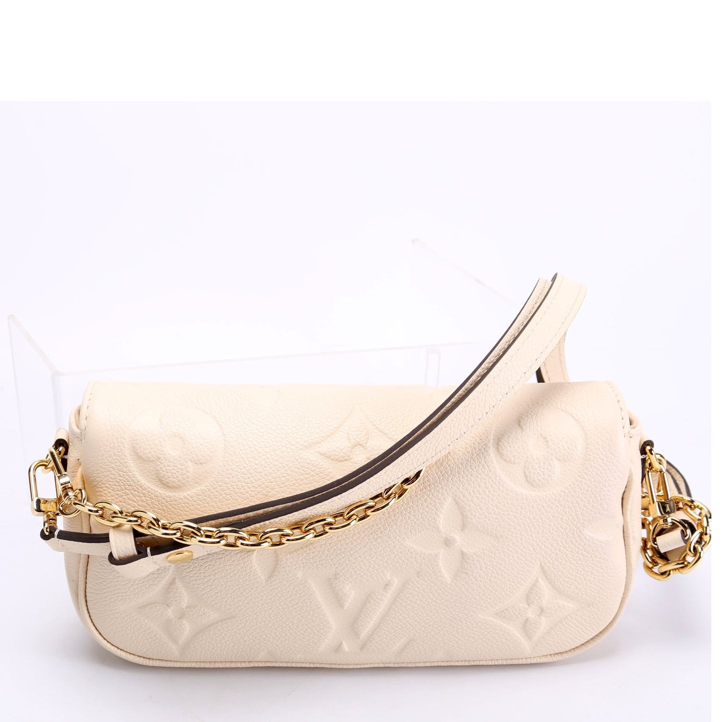 Louis Vuitton Ivy On Cream Empreinte Gold Wallet Case