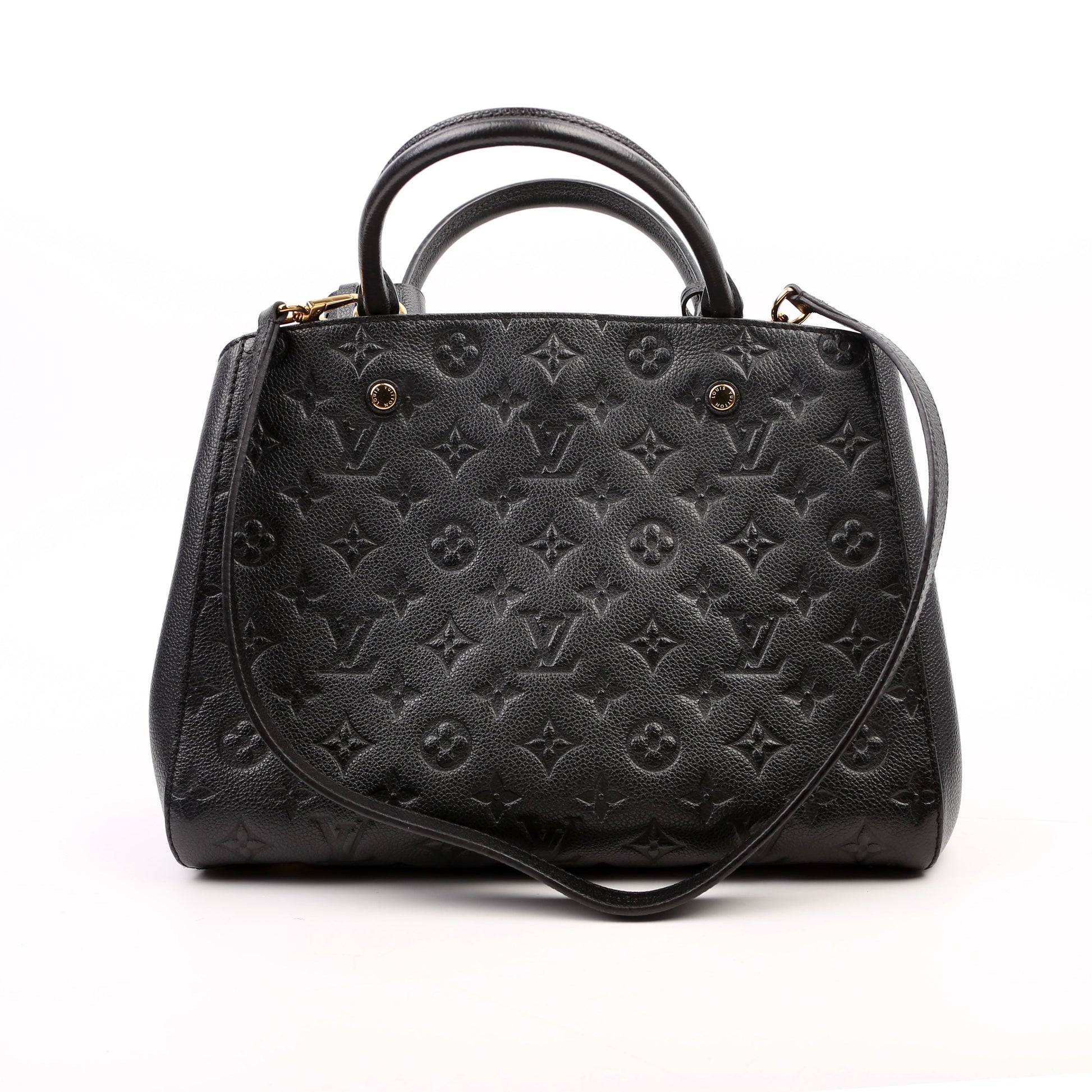 Louis Vuitton Montaigne MM Empreinte Black Handbag Black 5