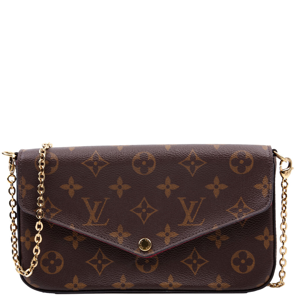Louis Vuitton Pochette Felicie Berry Monogram Clutch Bag Berry 17