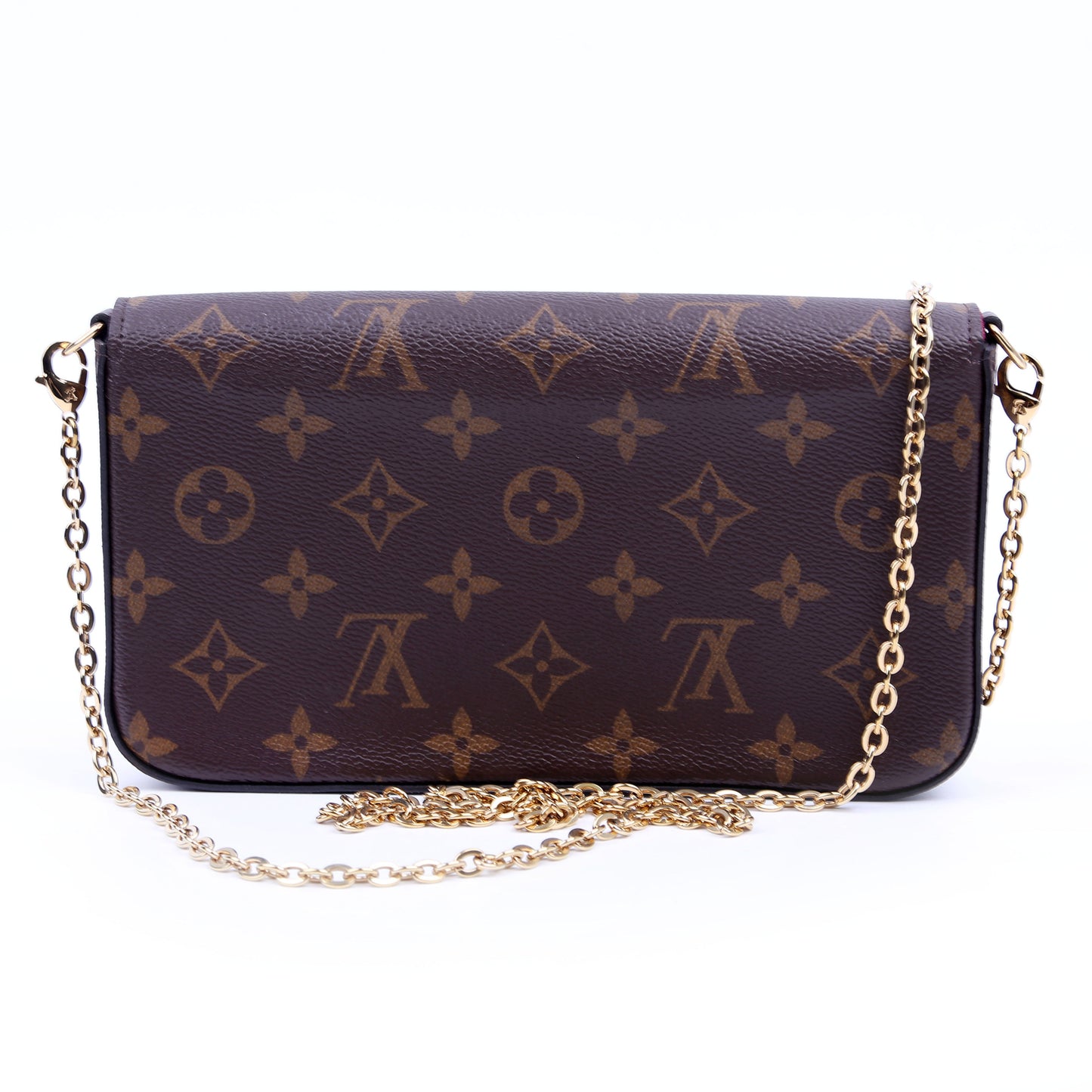 Louis Vuitton Pochette Felicie Berry Monogram Clutch Bag Berry 17