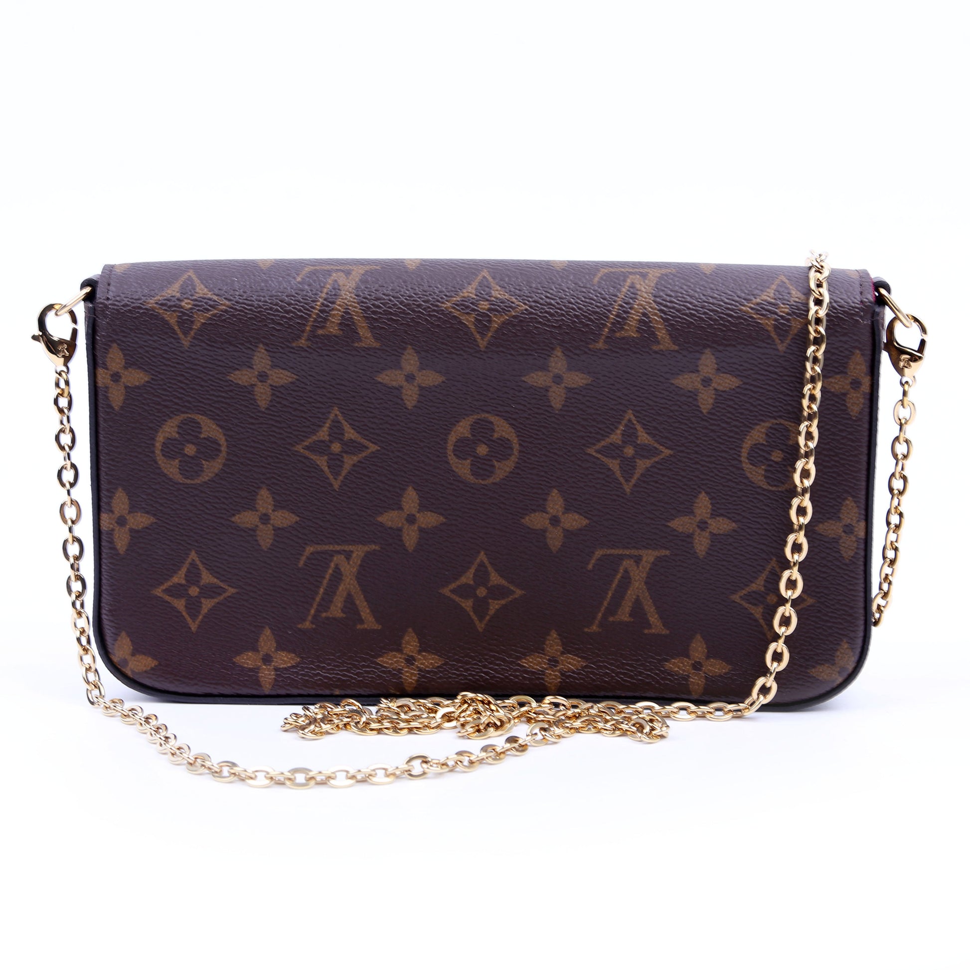Louis Vuitton Pochette Felicie Berry Monogram Clutch Bag Berry 17