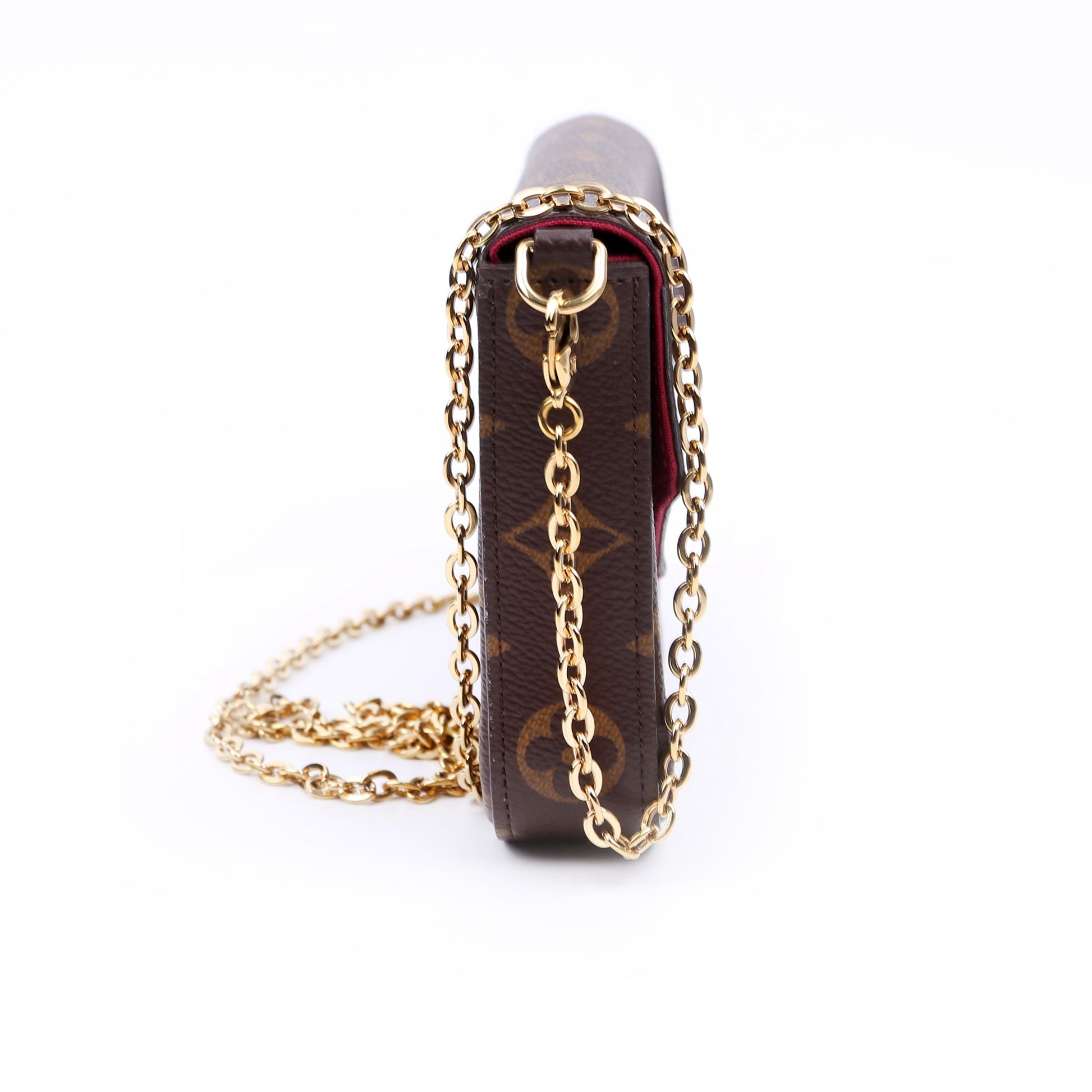 Louis Vuitton Pochette Felicie Berry Monogram Clutch Bag Berry 17
