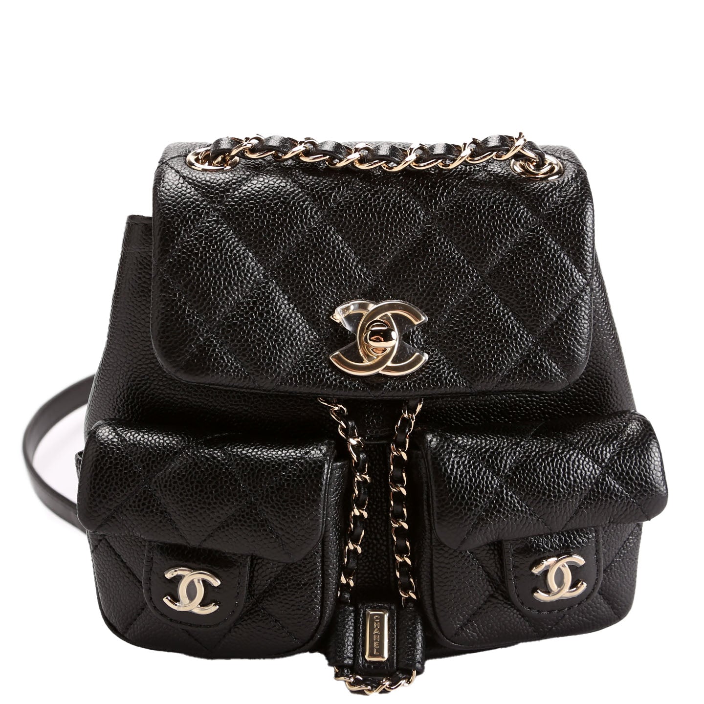 Chanel Duma Pocket Backpack Caviar RFID Black