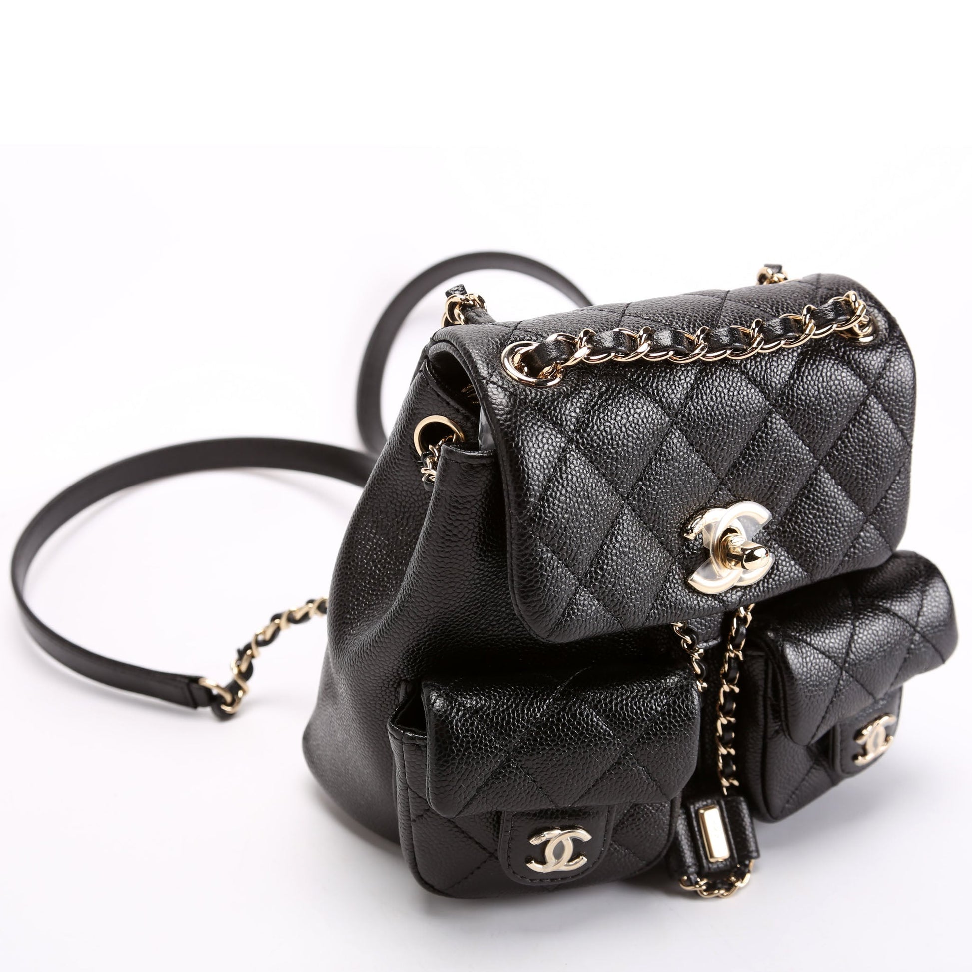 Chanel Duma Pocket Backpack Caviar RFID Black