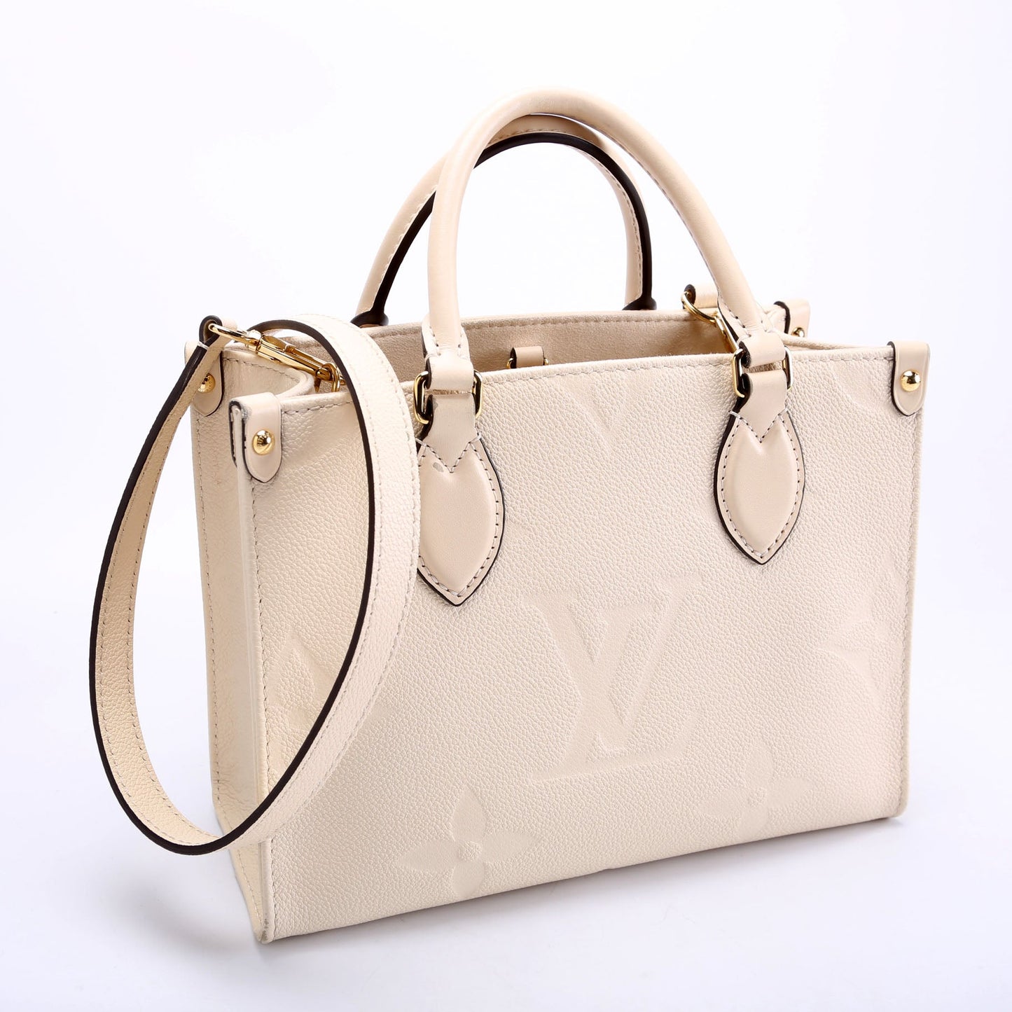 Louis Vuitton ONTHEGO PM Cream Empreinte Handbag