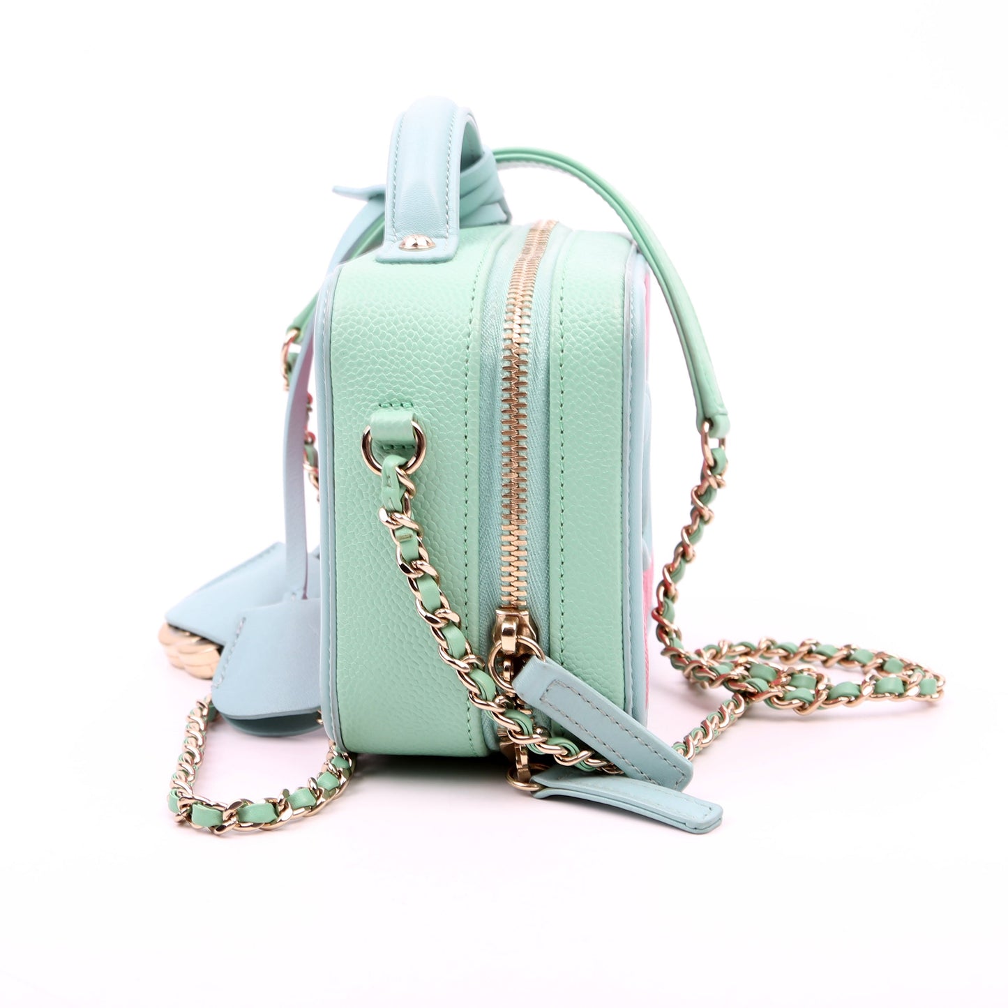 Chanel Filigree Vanity 26M Green Pink Mini Bag