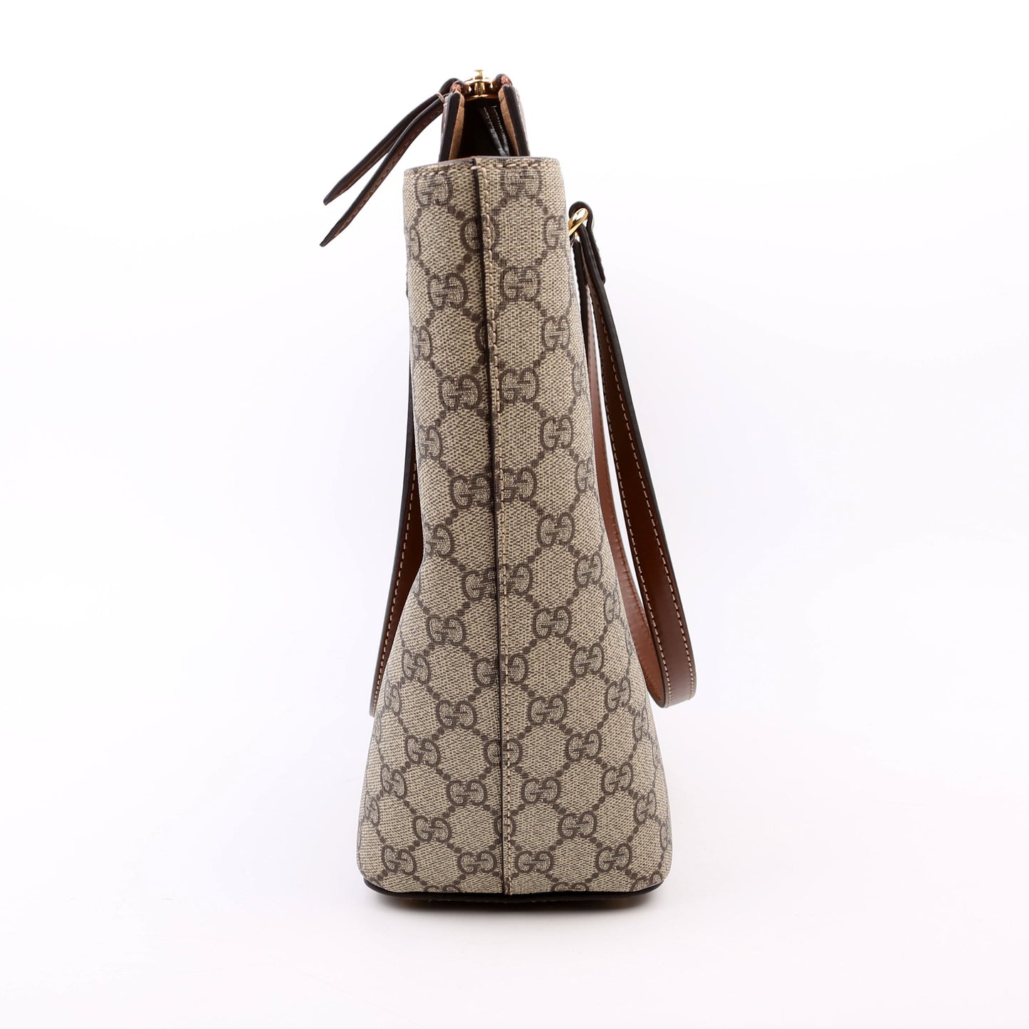 Gucci GG Supreme Brown Beige Tote Bag