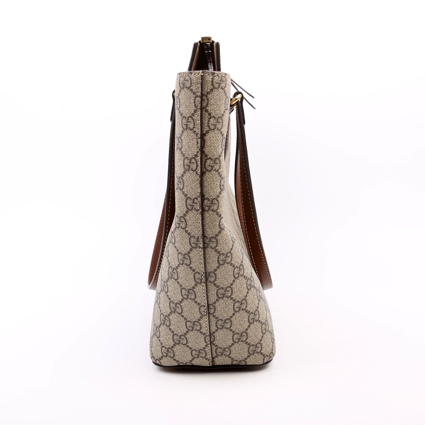 Gucci GG Supreme Brown Beige Tote Bag